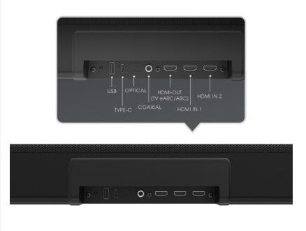 Hisense U5120G 5.1.2 Channel Dolby Atmos Soundbar with Wireless Subwoofer - Premium Home Theater Audio System for Movies, Music & Gaming
