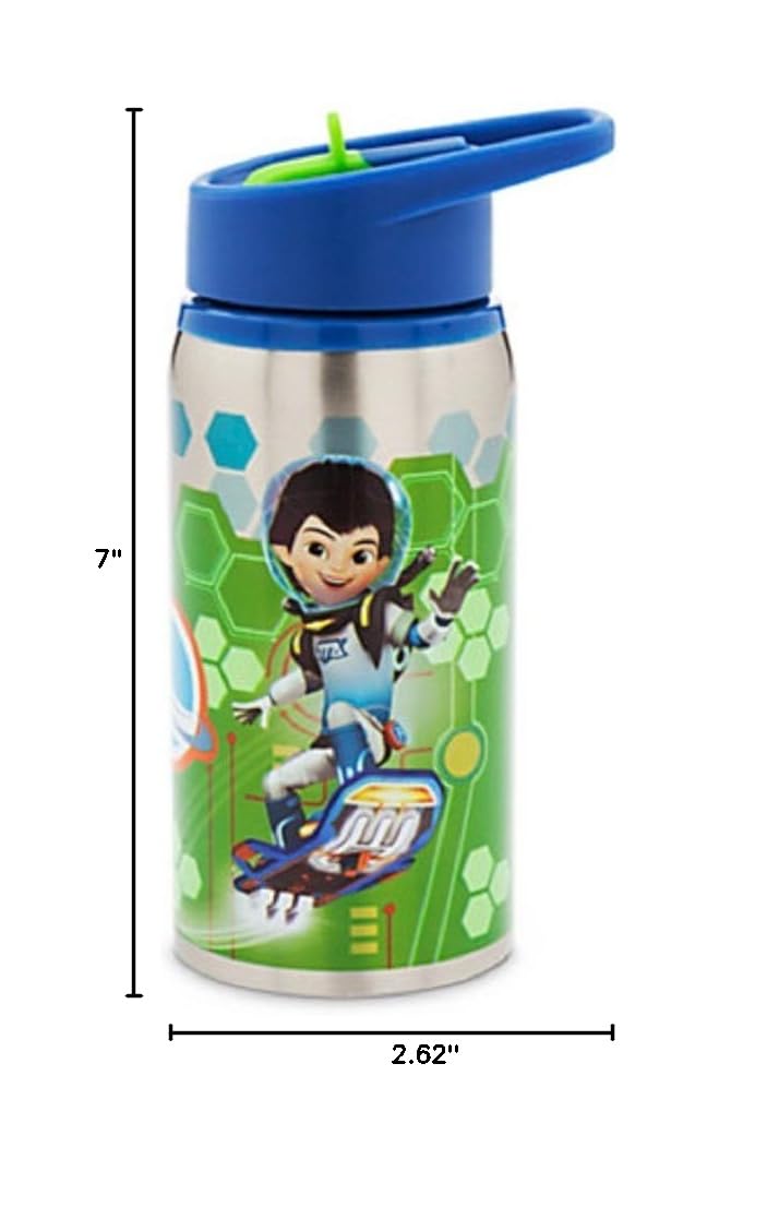 Disney Junior Miles From Tomorrowland Aluminum Water Bottle for Kids - Leak Proof, BPA Free, 16oz Insulated Stainless Steel Water Bottle - Perfect for School, Travel, and Outdoor Adventures