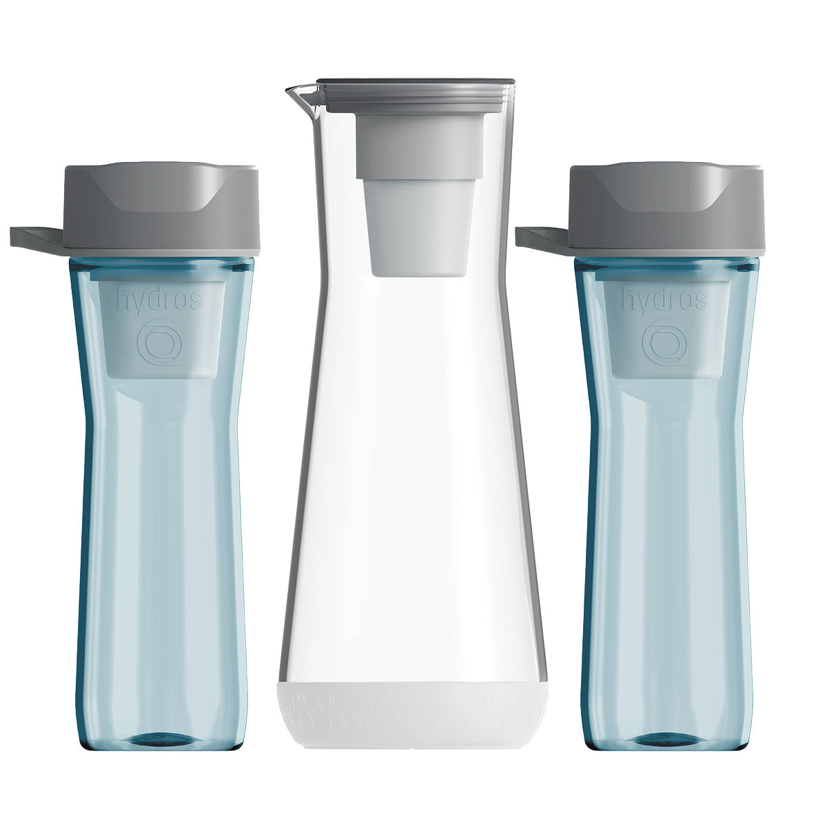 Premium Slim Water Pitcher & Bottle Bundle with Filters | BPA-Free, Portable, and Eco-Friendly | Perfect for Home, Office, Gym, and Outdoor Activities