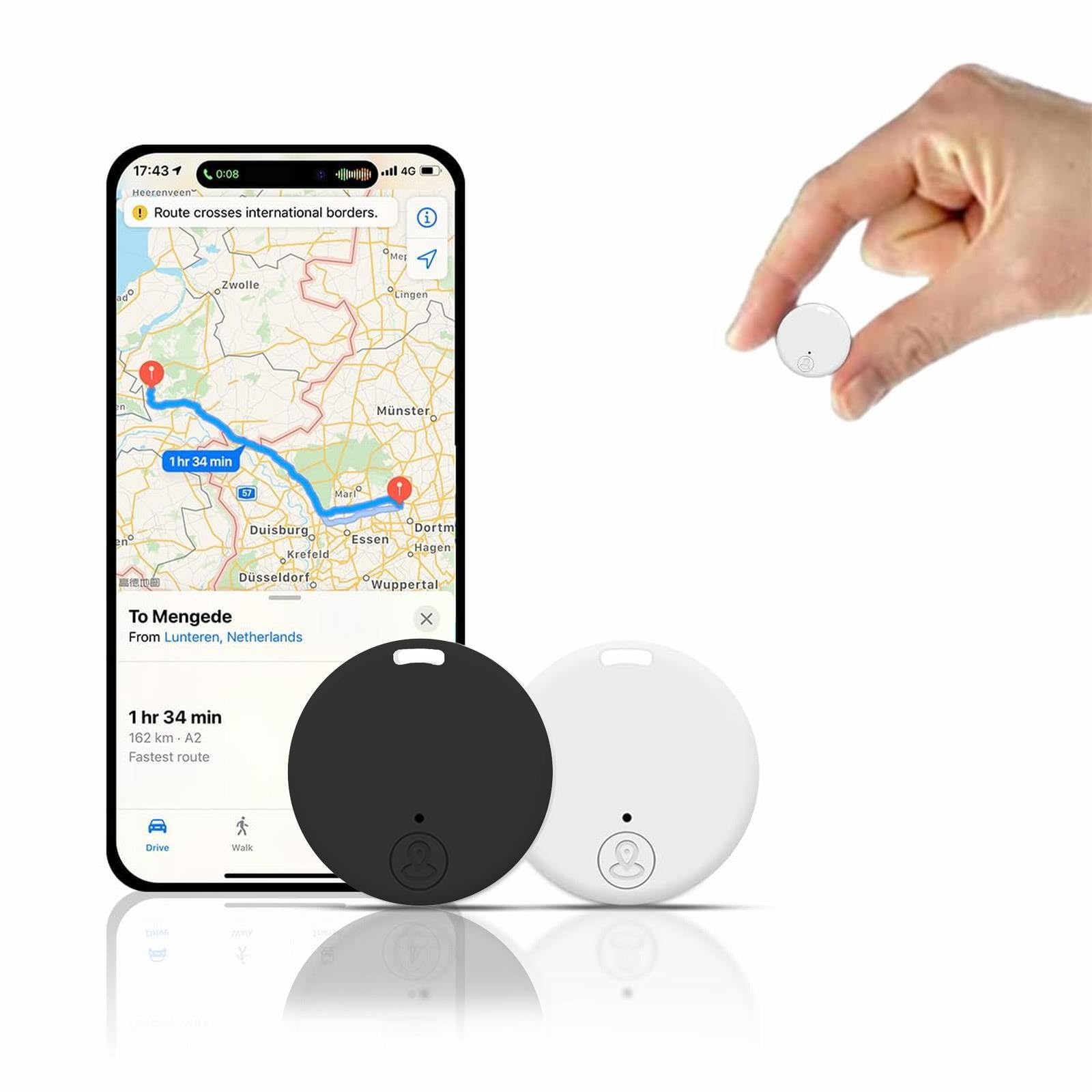 Mini Magnetic Pet & Vehicle GPS Tracker - Worldwide Real-Time Tracking Device for Dogs, Cats, Cars & Assets | Perfect for Outdoor Adventures, Fleet Management & Pet Safety