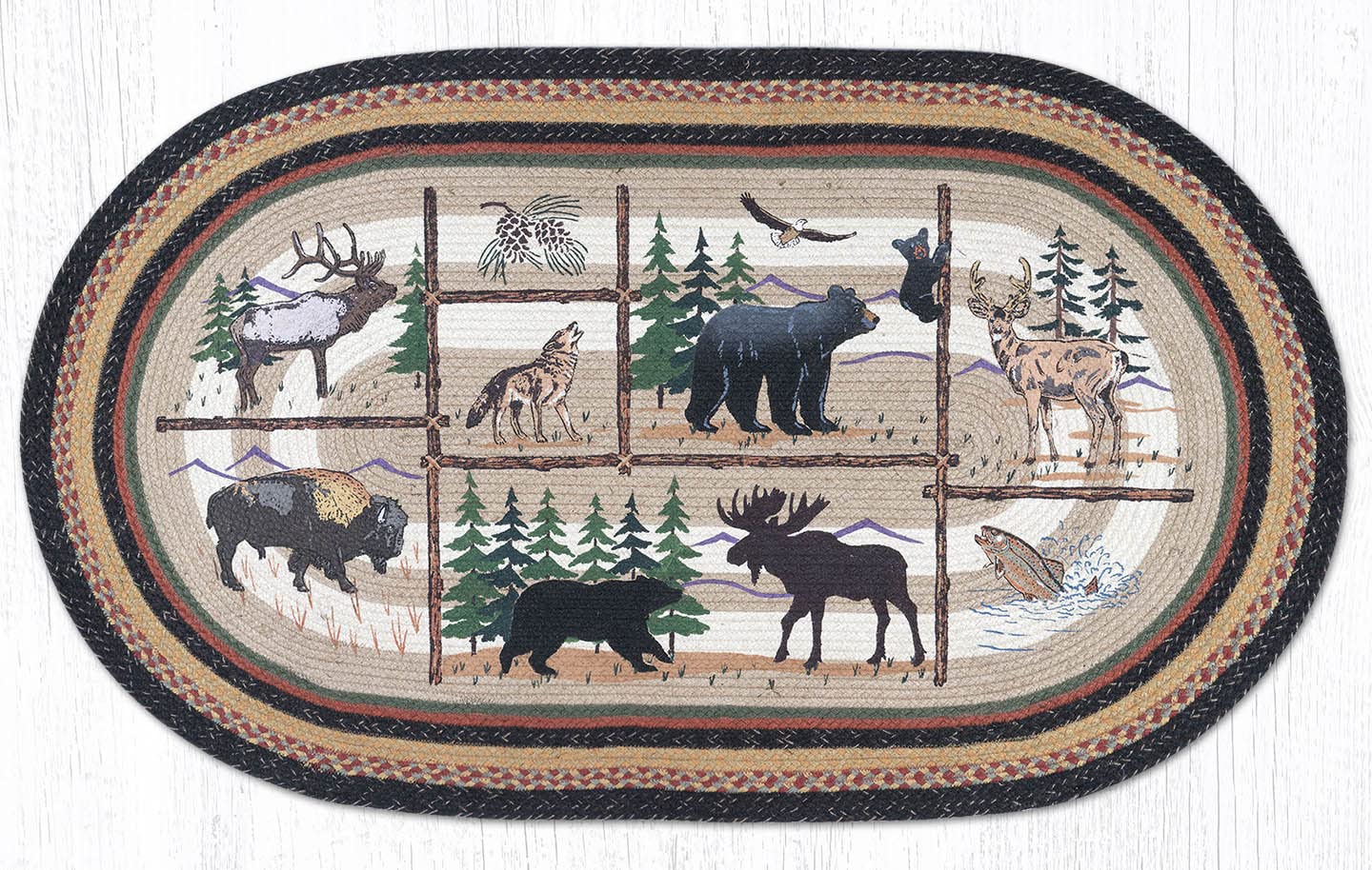 Premium Earth-Themed Area Rug 4'x6' - Soft Multicolor Bohemian Style for Living Room, Bedroom & Home Decor