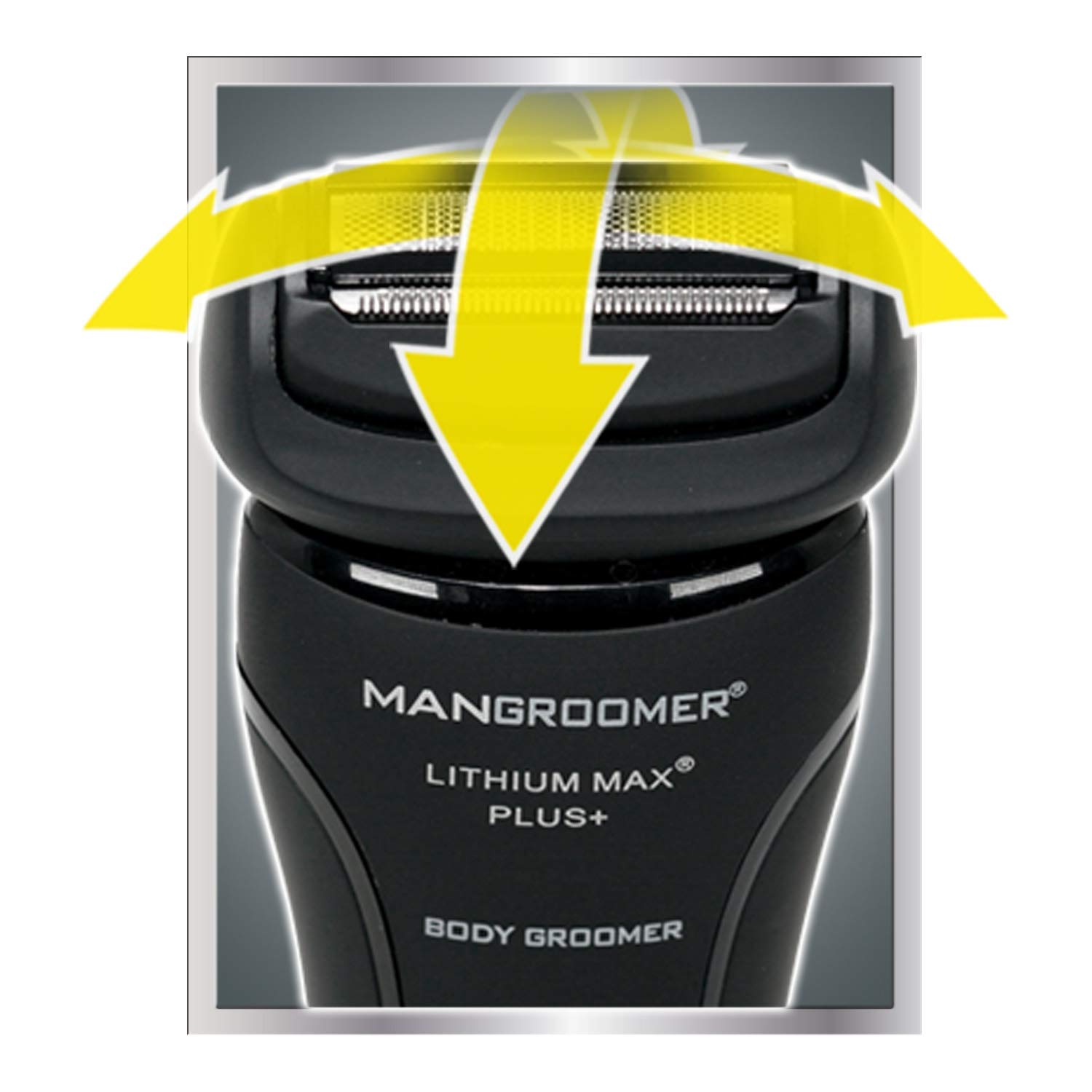 MANGROOMER Lithium Max Plus Electric Body & Groin Hair Trimmer for Men - Waterproof Ball Groomer with Bonus Foil Shaver - Perfect for Travel, Gym & Personal Grooming at Home
