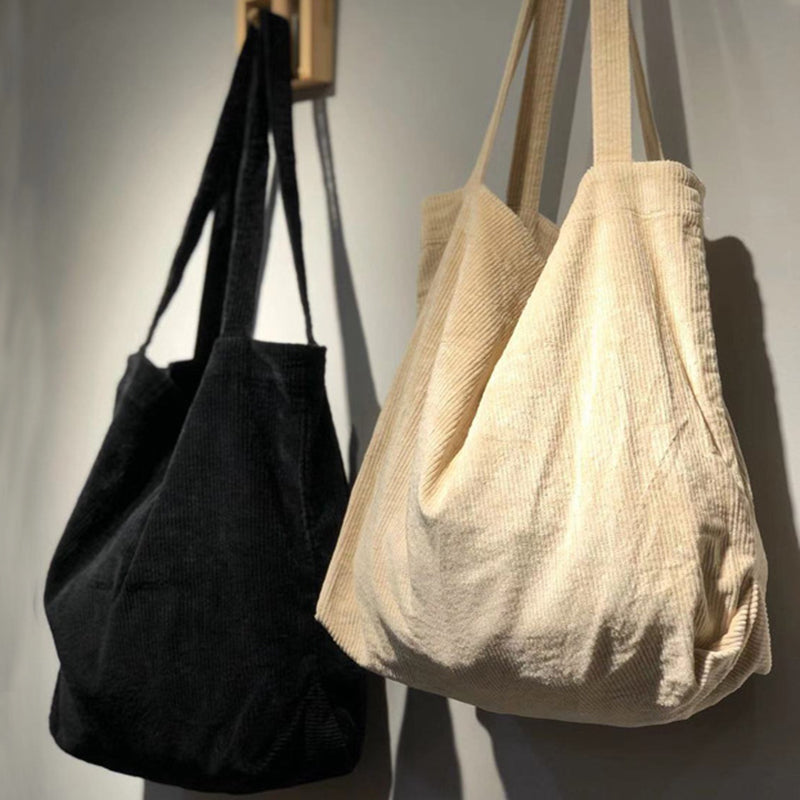 Stylish Corduroy Shoulder Bags for Women - Fashionable Winter & Fall Handbags - Perfect for Shopping, Work & Daily Use