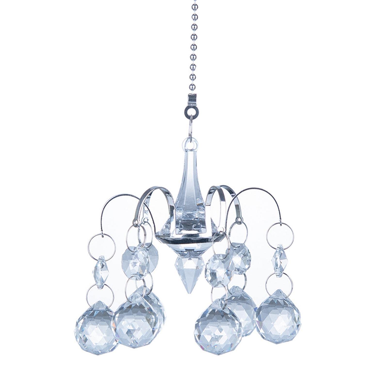 Baoblaze Crystal Prism Pendant Glass Hanging Ornament - Round Beads for Bedroom Decor, Window, Living Room & Party Decoration