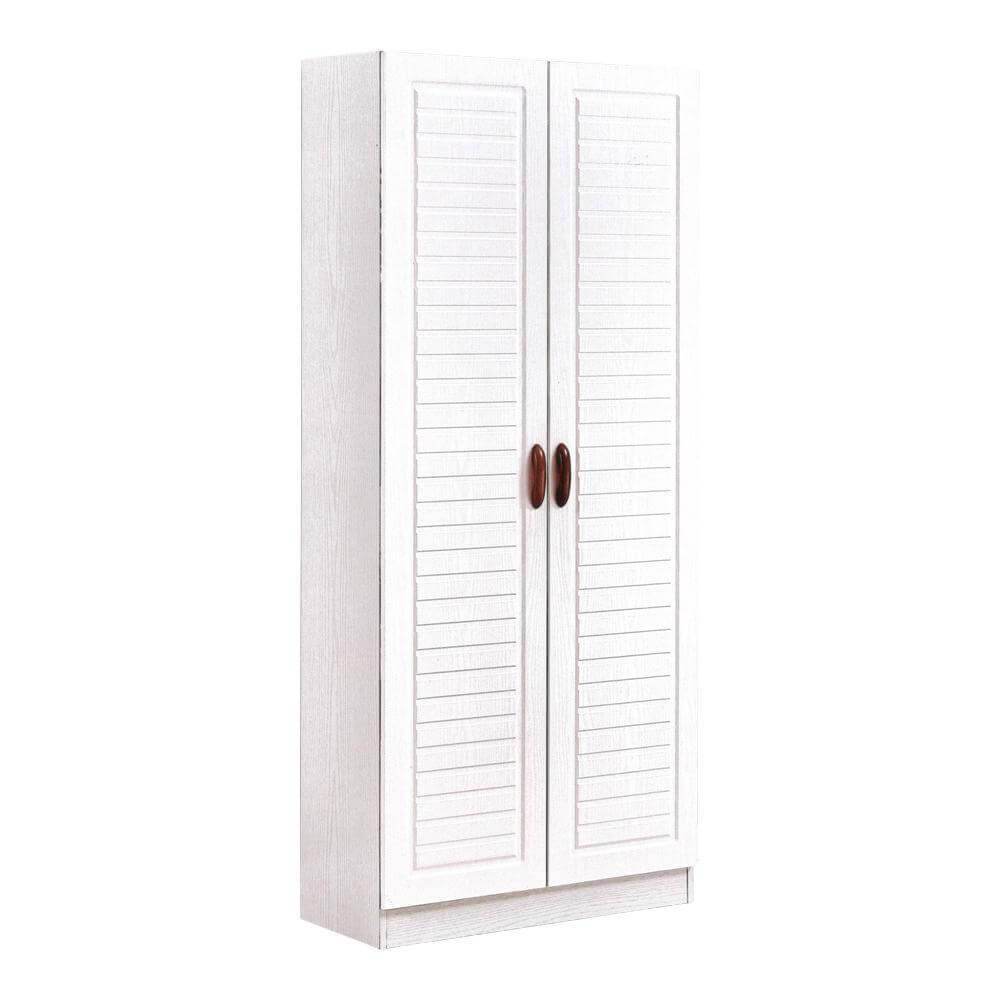 Jimene White Tall Shoe Cabinet - 6-Tier Shoe Organizer with Doors, Modern Entryway Storage for Shoes, Boots & Accessories - Perfect for Hallway, Closet & Bedroom Organization