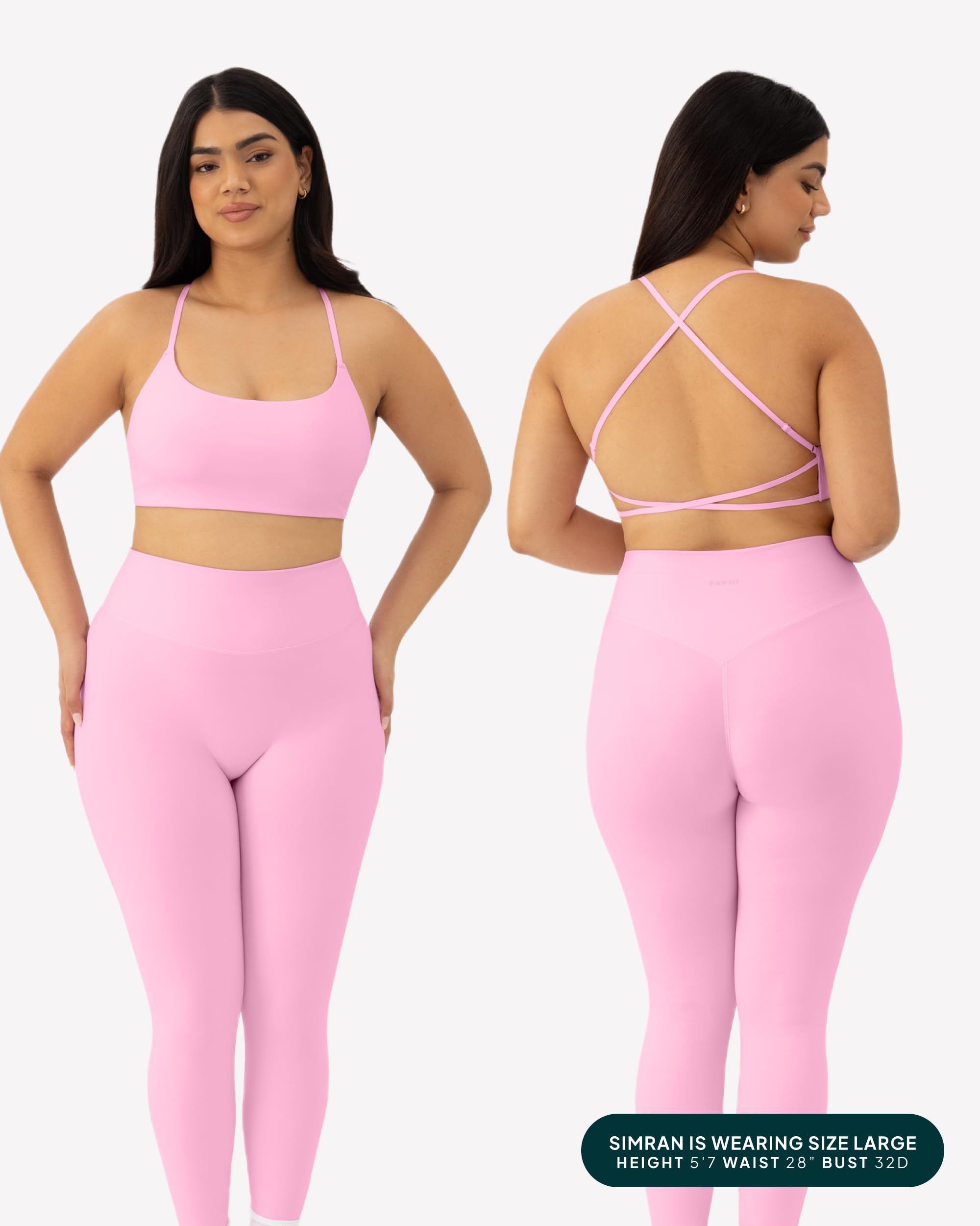 Open Back Strappy Yoga Bras for Women - Low Support Criss-Cross Sports Bra with Removable Pads - FlexFlow - Perfect for Yoga, Gym Workouts & Dance Classes