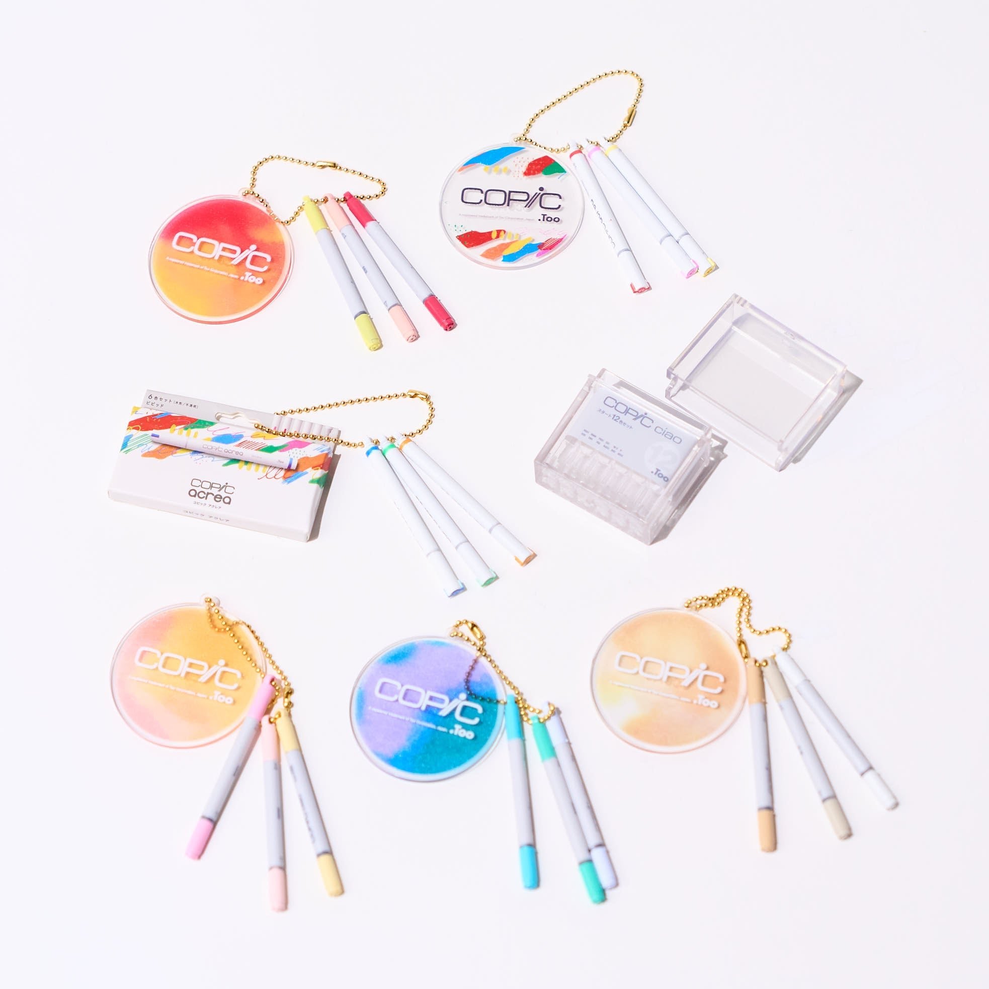 Copic Miniature Keychain - 2 Pack Gacha Capsule Toys for Collectors, DIY & Gift Giving | Perfect for Keyrings, Backpacks & Cosplay Accessories