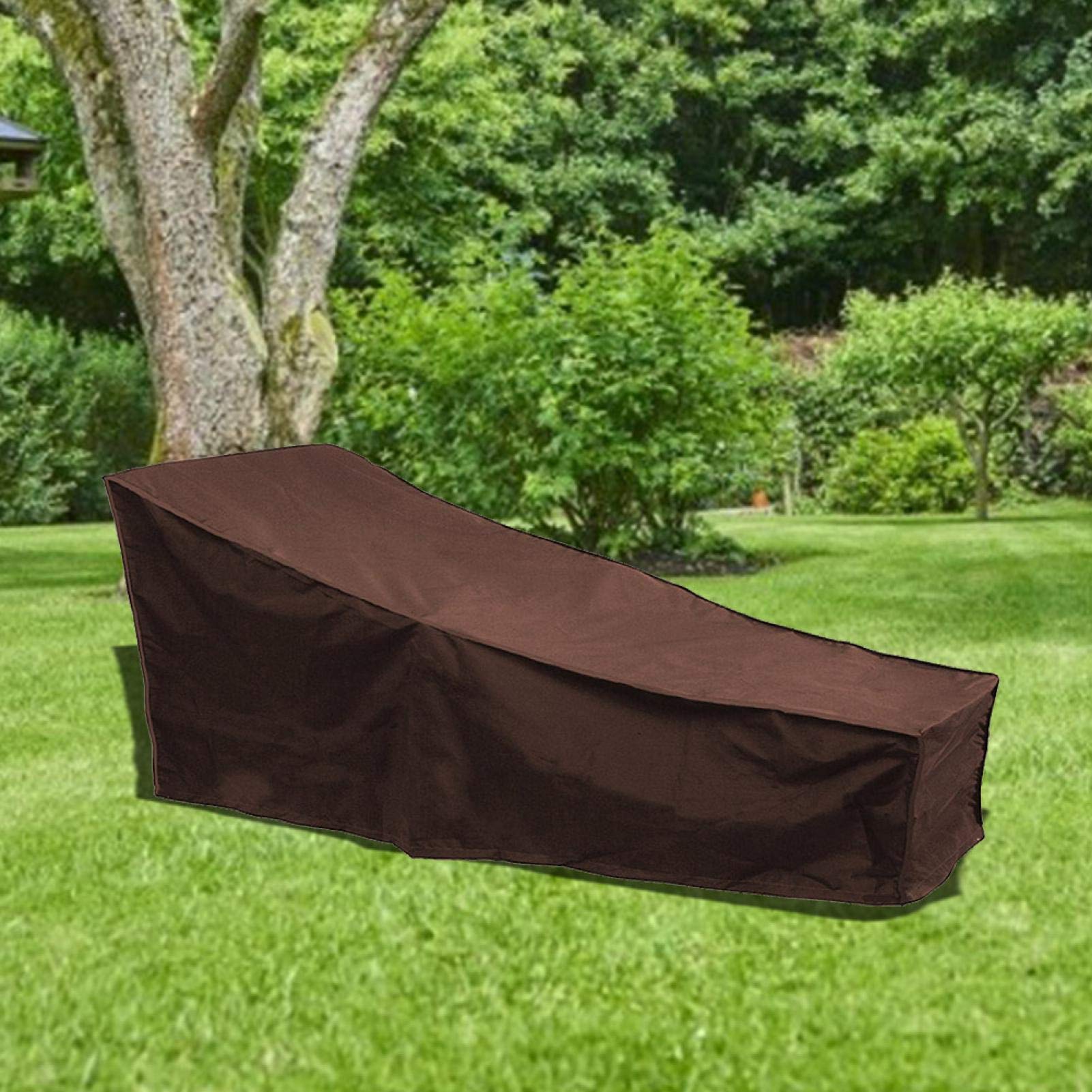 TOPINCN Waterproof Patio Chaise Lounge Cover - Outdoor Furniture Protector for Stackable Chairs with Storage Bag | All-Weather Protection for Backyard, Poolside & Garden Use
