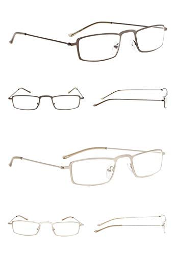 5-Pack Lightweight Reading Glasses for Men & Women - Comfortable +1.0 to +3.5 Magnification - Perfect for Reading Books, Using Phones & Working on Computers