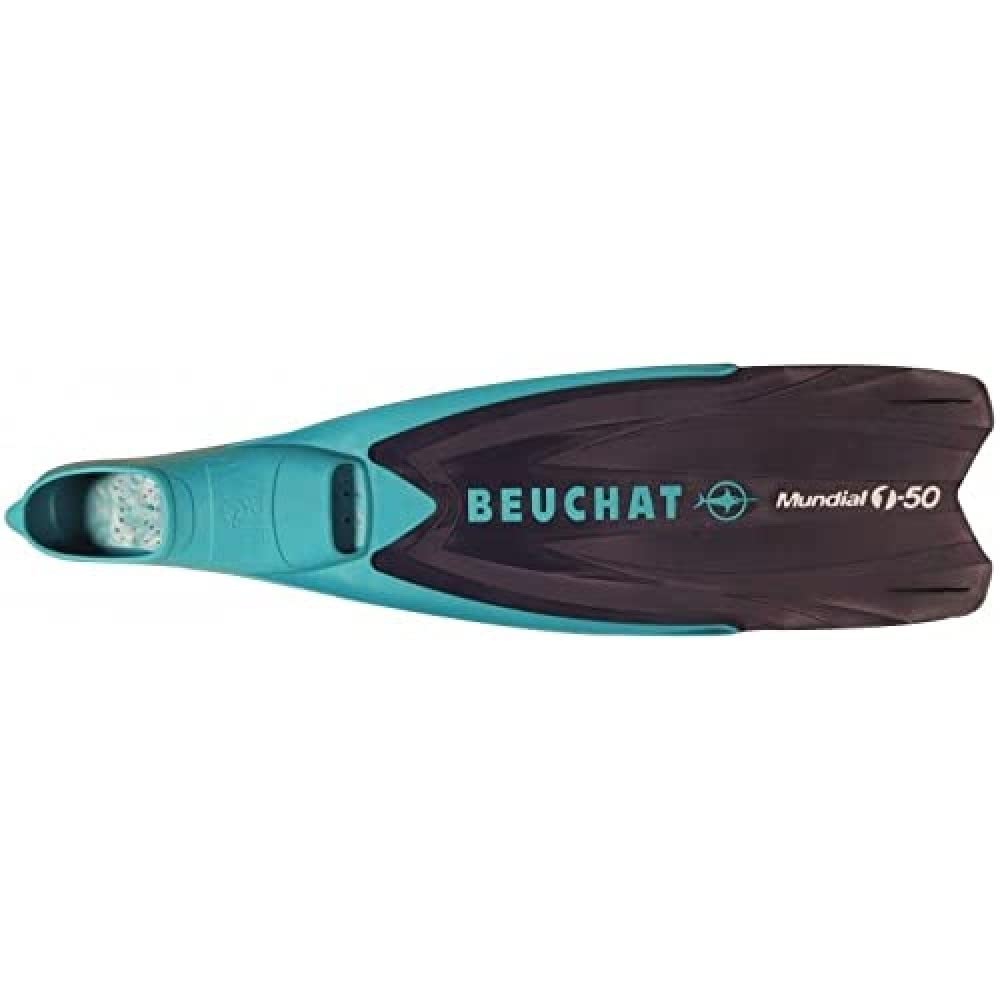 Beuchat Mundial One 50 Freediving Fins - Blue | Professional Snorkeling & Spearfishing Gear for Ocean Adventures