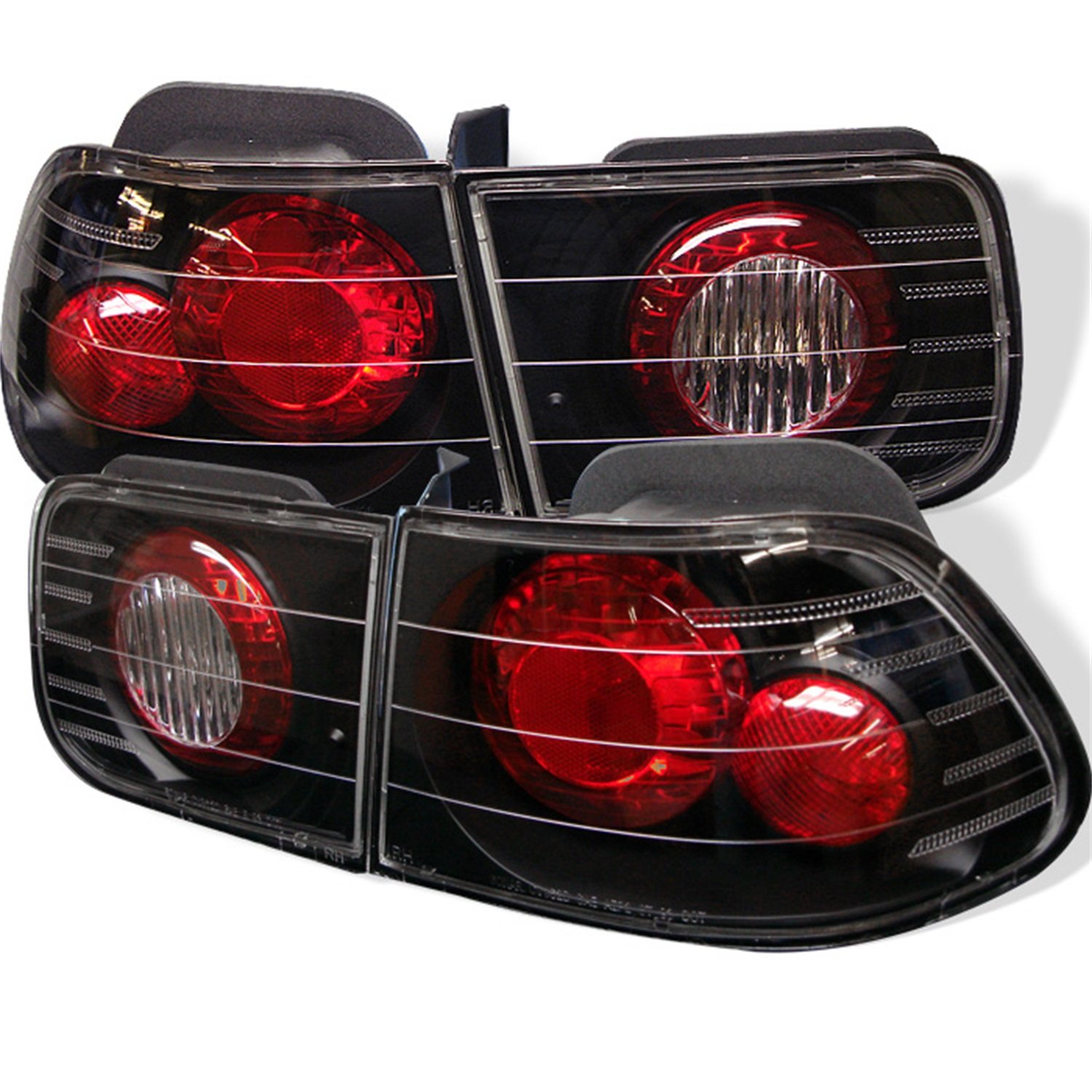 Honda Civic 96-00 2 Door Altezza Tail Lights - Black Housing for Enhanced Style & Visibility | Perfect for Night Driving & Car Customization