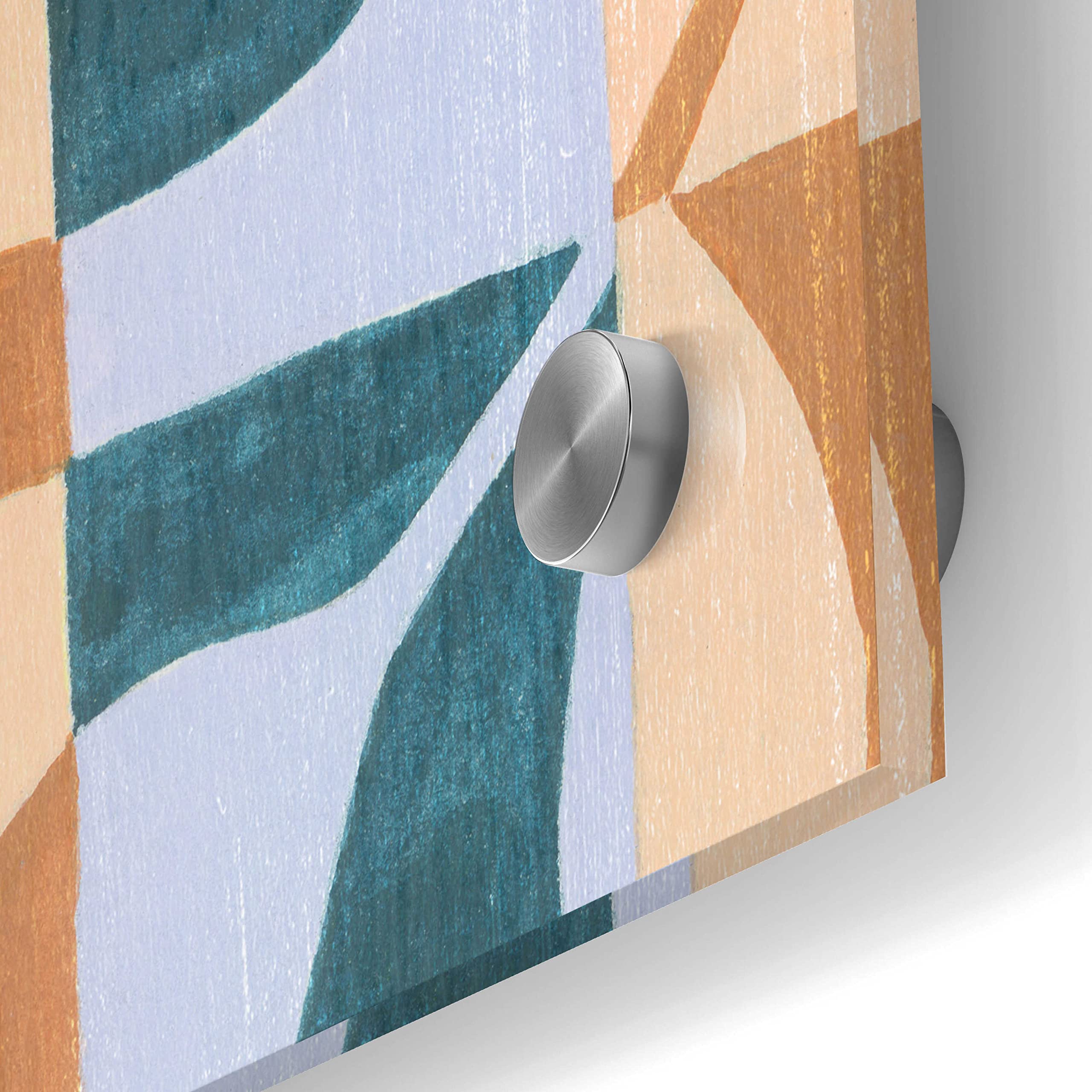 Grace Popp Checkered Cutting I Acrylic Glass Wall Art - 24x36 Inches Modern Abstract Painting for Living Room, Bedroom & Office Decor