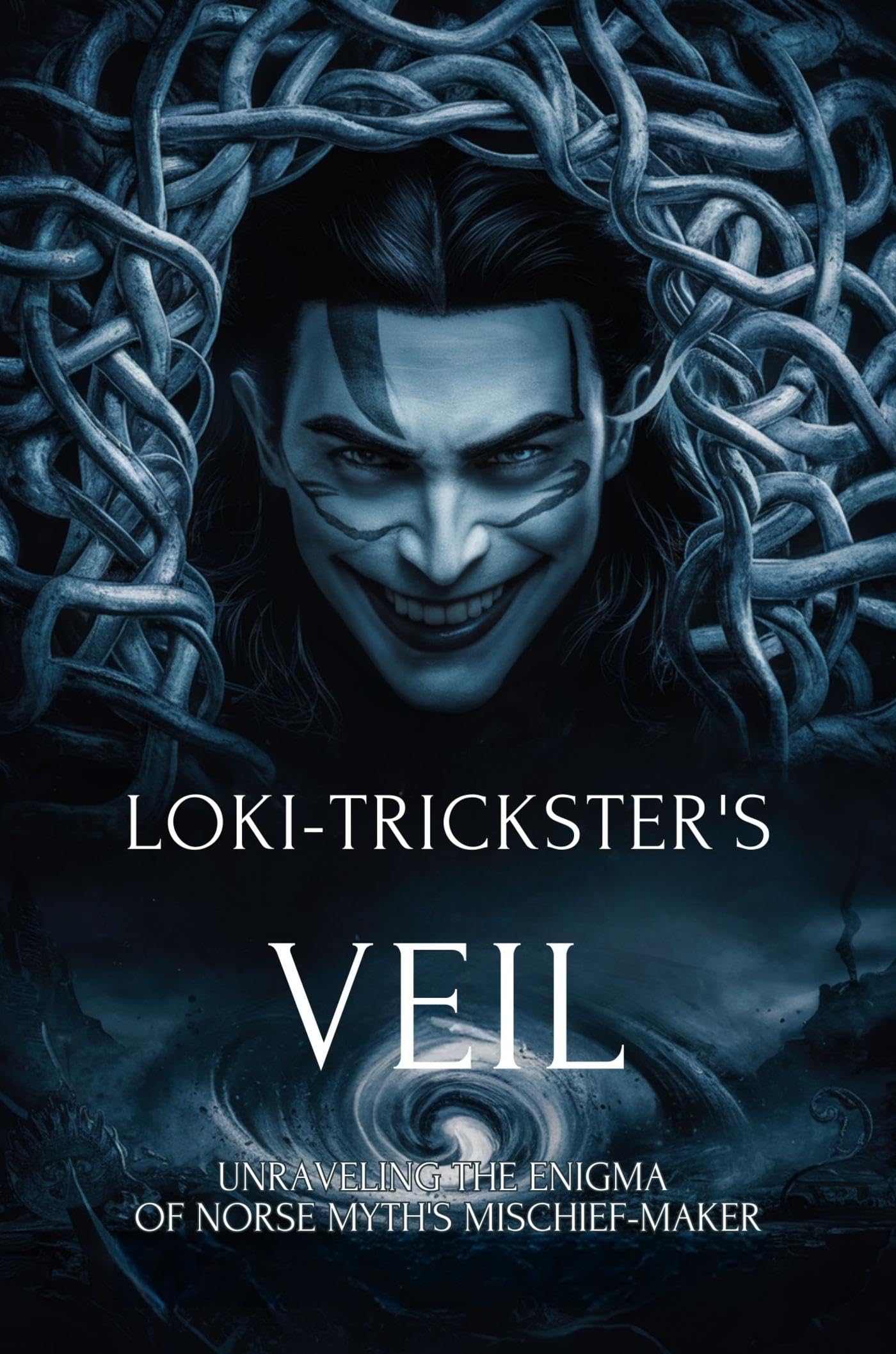 Loki Trickster's Veil - Norse Mythology Hooded Cloak for Cosplay & LARP | Viking God Costume Accessory for Halloween & Renaissance Faires
