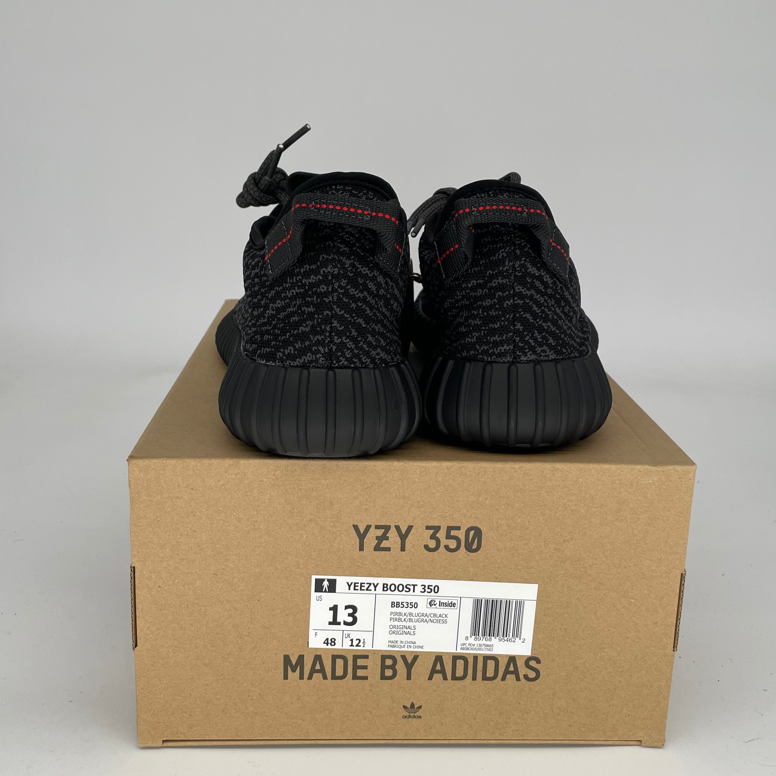 Adidas Yeezy Boost 350 V2 Pirate Black Men's Sneakers - Size 13 (BB5350) | Comfortable Running Shoes for Casual Wear & Street Fashion