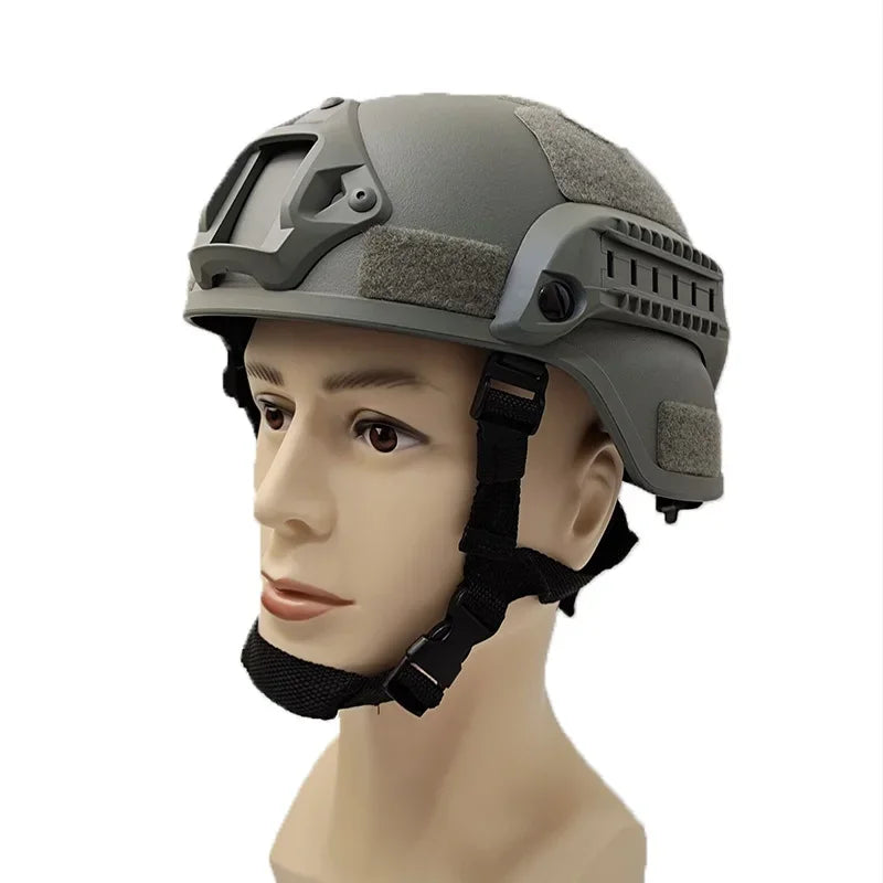 Tactical FAST Helmet MICH2000 for Paintball & Airsoft - Lightweight Military Style Helmet with Adjustable Chin Strap - Perfect for Outdoor Combat Games, Training & Tactical Missions