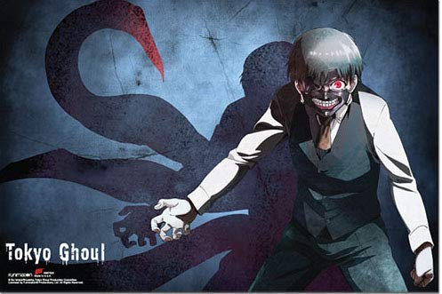 Official Tokyo Ghoul Kaneki Centipede Dark Fantasy Anime Poster - 36.5x24.5 Inch Laminated Wall Art - Perfect for Anime Room Decor, Gaming Setup & Manga Lover Gifts