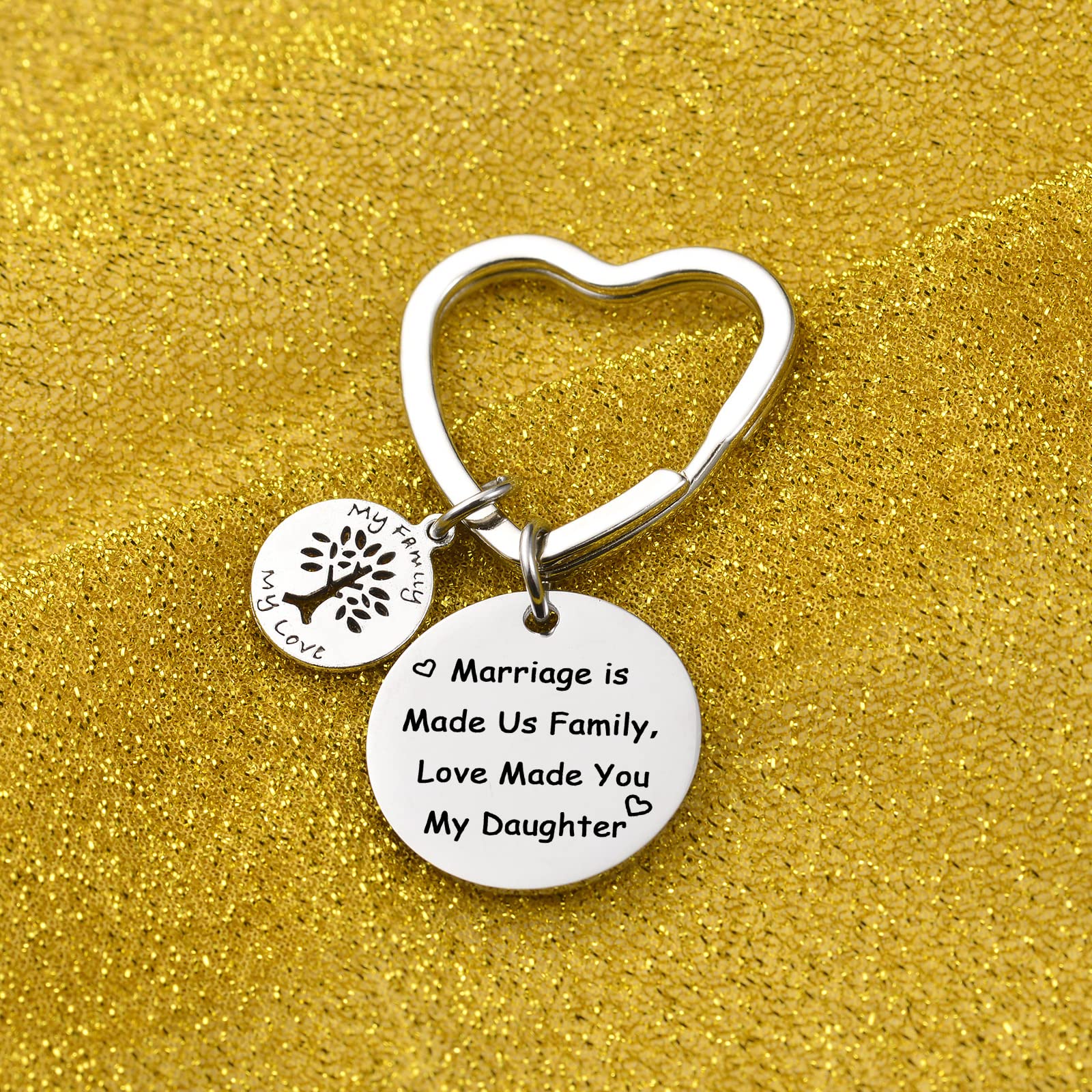 7RVZM Daughter-in-Law Birthday Gift - Sterling Silver Jewelry Keychain for Stepdaughter | Thoughtful Appreciation Present for Daughter-in-Law | Perfect for Birthdays, Holidays & Special Occasions