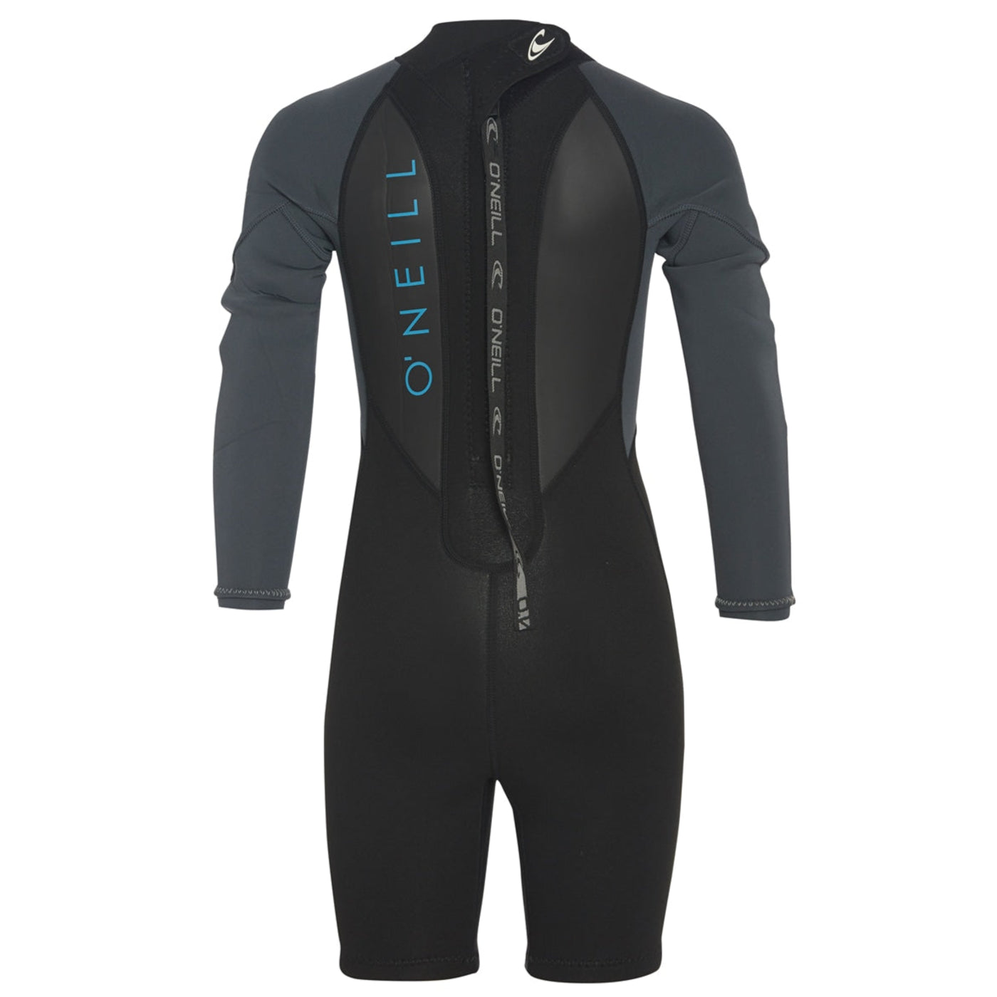 O'Neill REACTOR 2 Youth 2mm Back Zip Long Sleeve Spring Wetsuit - Black/Graphite for Surfing, Diving & Water Sports