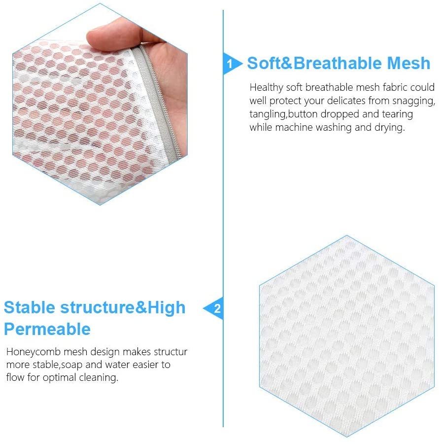Large Mesh Laundry Bag for Travel, Gym & College - Breathable Wash Bag for Delicates & Sports Clothes
