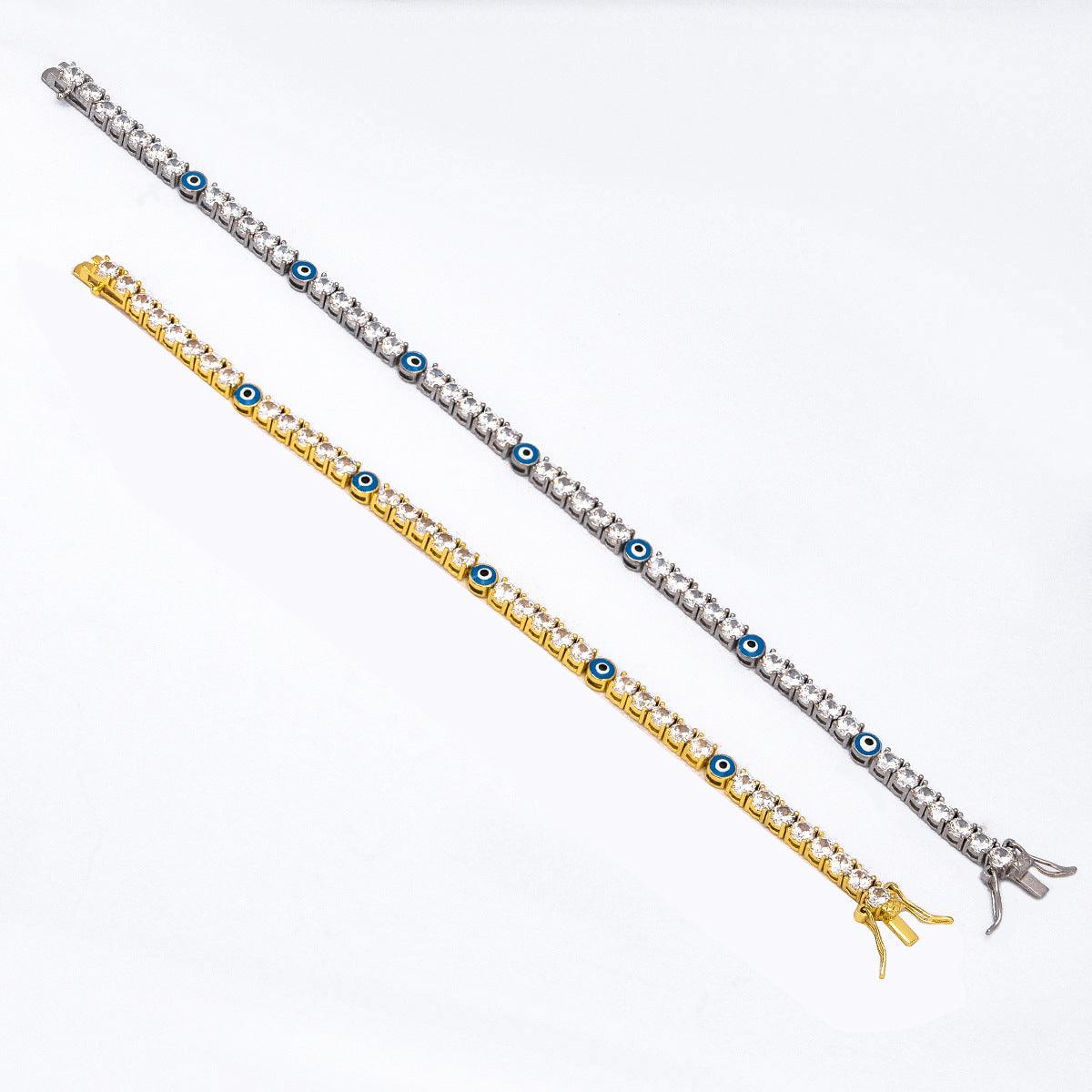 European & American Style Hip Hop Jewelry - Tennis Chain Bracelet for Men & Women - Perfect for Streetwear, Parties & Gifts