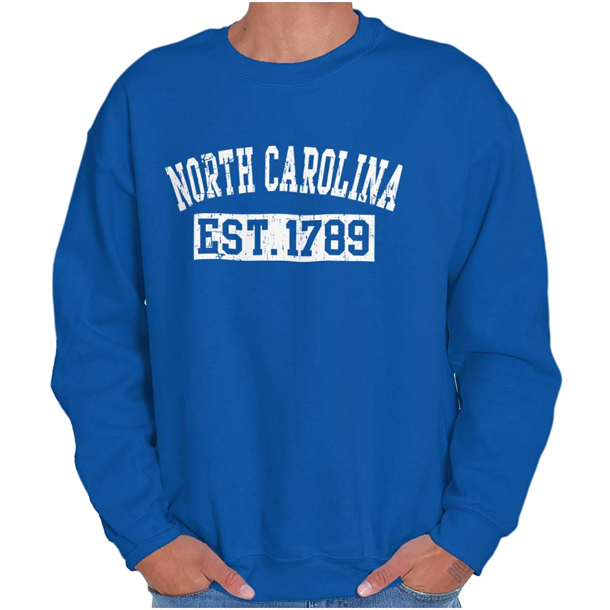 Vintage Distressed Sweatshirt for Men & Women - North Carolina Classic Style | Comfortable Pullover for Casual Wear, Street Style & College Fashion