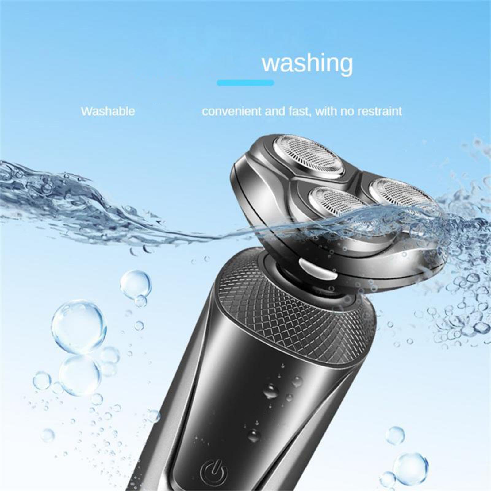 Premium Electric Razor for Men - USB Rechargeable Wet/Dry Shaver with Detachable Head & Travel Case - Perfect for Home, Travel & Gym Use - Waterproof Beard Trimmer for Smooth Shaving Anywhere