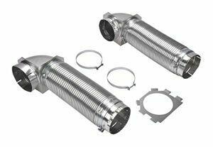 Amana 4396028 Dryer Vent Kit - Flexible Aluminum Duct, 4-Inch Diameter, Gray - Perfect for Laundry Room & Home Appliance Ventilation