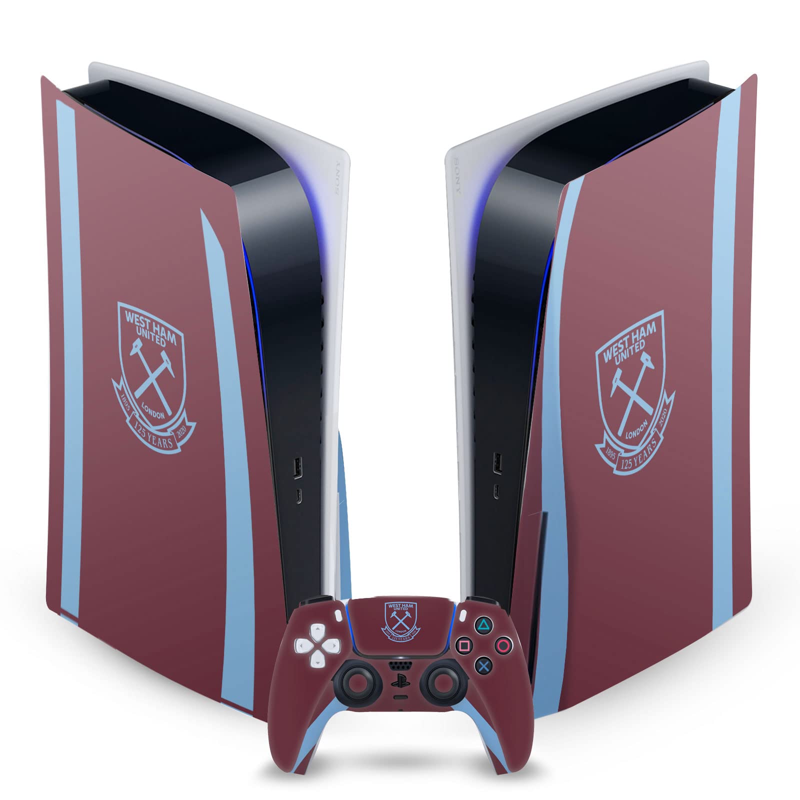 2020/21 Home Jersey Matte Vinyl Gaming Skin Cover for Sony PlayStation 5 PS5 Disc Edition & DualSense Controller - Perfect for Gaming Sessions, Sports Fans, and Console Protection