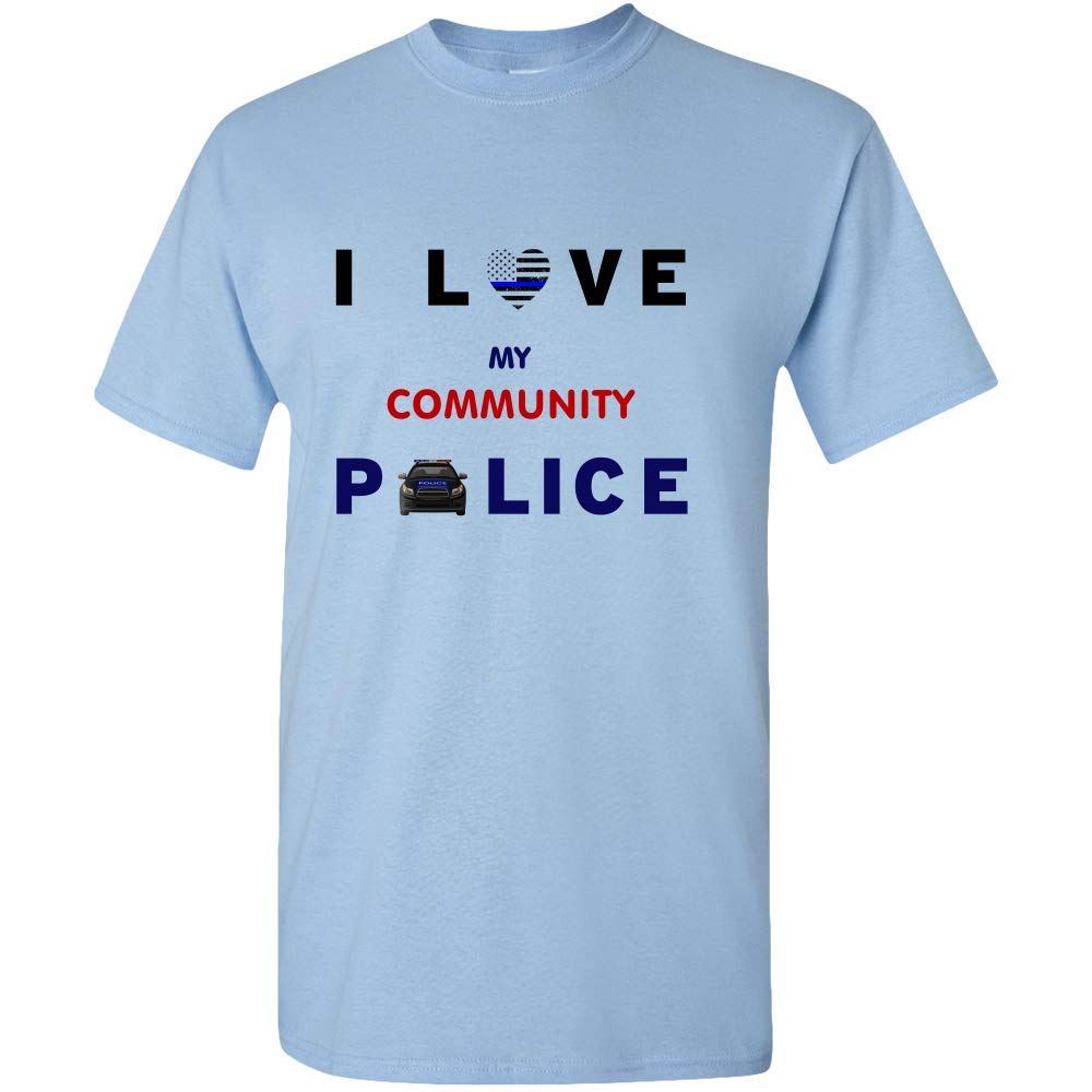 Premium Unisex 'I Love My Community Police' T-Shirt – High-Quality Gift for Men & Women – Perfect for Community Events, Police Appreciation & Casual Wear