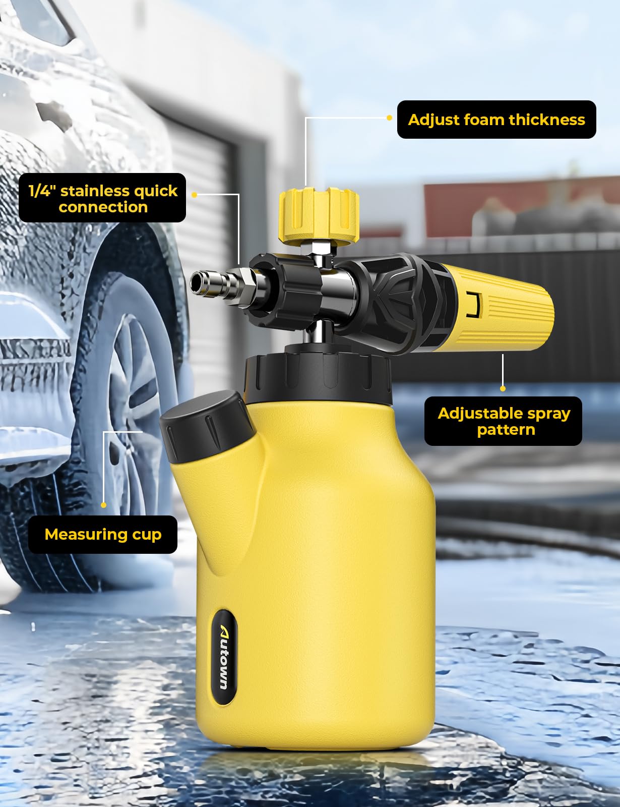 Premium Foam Cannon for Pressure Washer - 1/4
