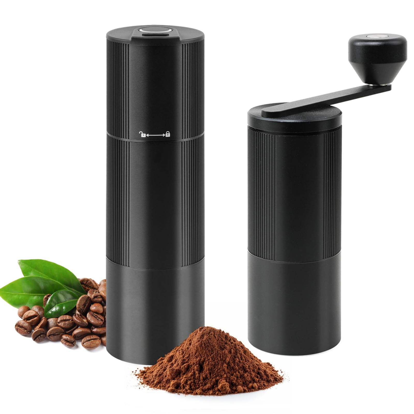 Premium Electric Coffee & Pepper Grinder - 10-Star Conical Burr, 48 Adjustable Settings, 30g Capacity, USB Type-C Rechargeable - Perfect for Espresso, Camping, Travel & College Dorm Essentials