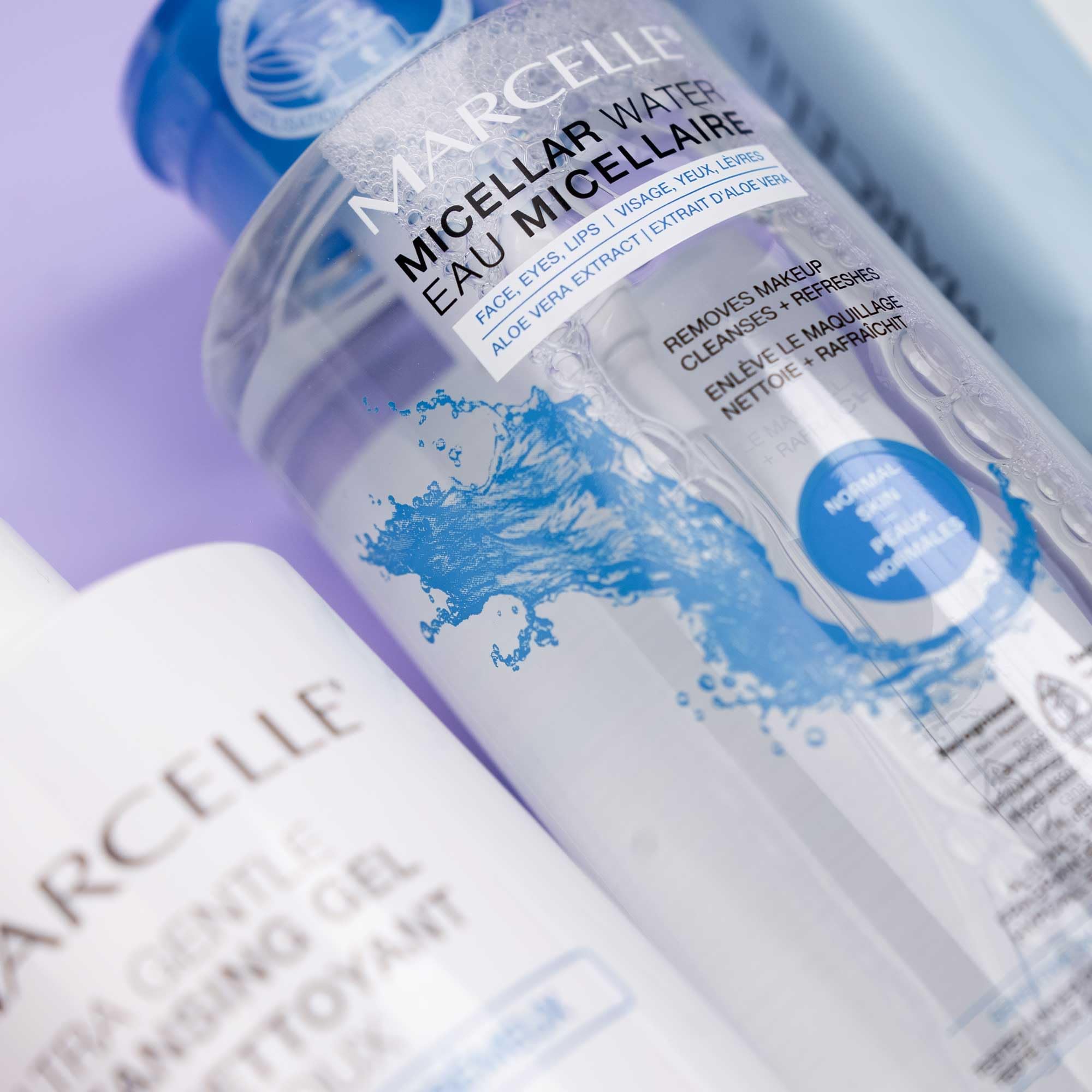 Marcelle Micellar Water for Normal & Sensitive Skin - Oil-Free Makeup Remover with Aloe Vera Extract | Alcohol-Free, Fragrance-Free, Hypoallergenic & Cruelty-Free | 13.5 Fl Oz | Perfect for Daily Makeup Removal & Gentle Skin Cleansing