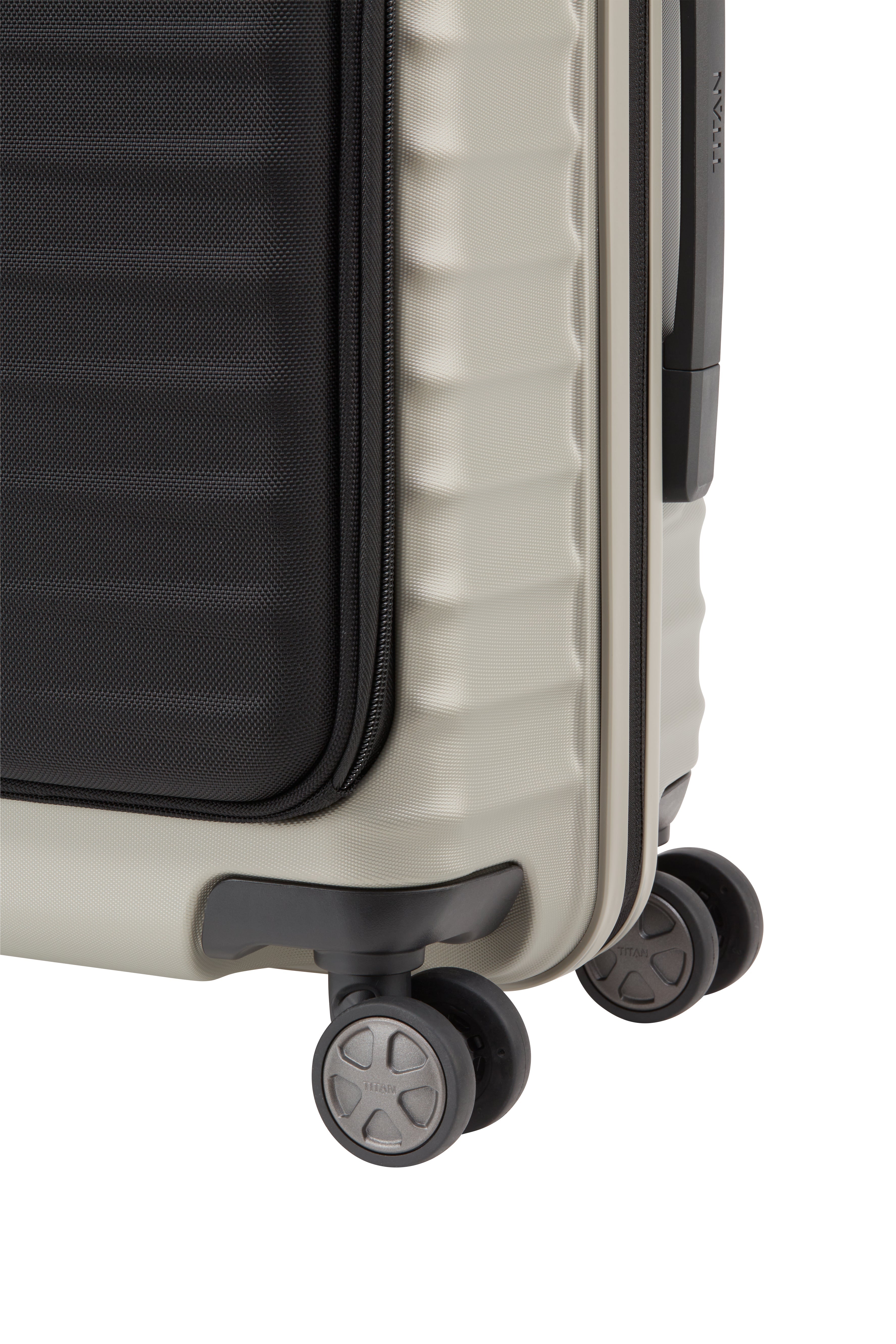 Titan LITRON Trolley S Carry On Luggage with Front Pocket - Lightweight Spinner Suitcase for Air Travel, Business Trips & Weekend Getaways