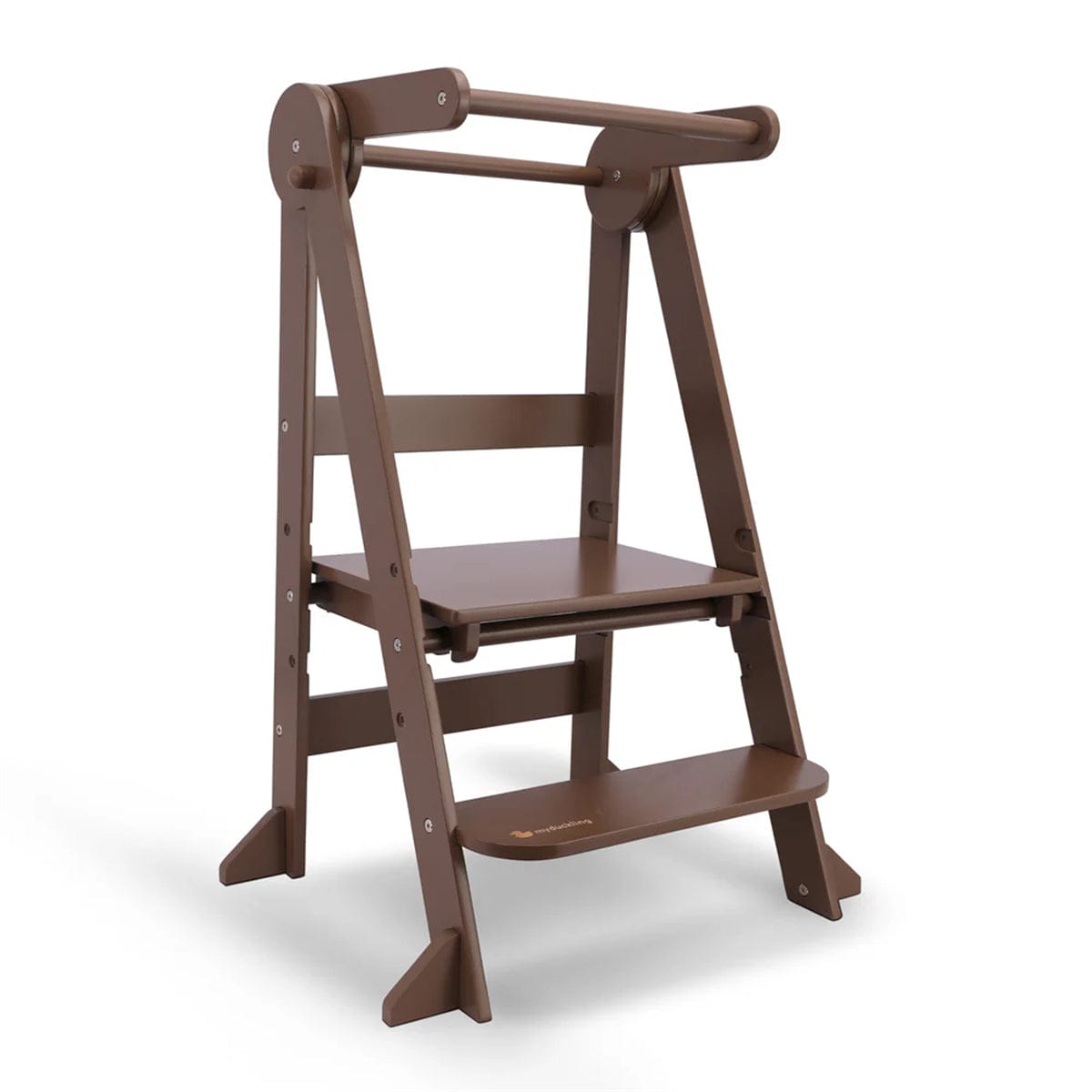 MILA Deluxe Folding Adjustable Learning Tower for Toddlers - Safe Kitchen Step Stool Helper for Kids Cooking, Baking & Learning - Montessori Style Wooden Step-Up Stool for Home & Classroom Use