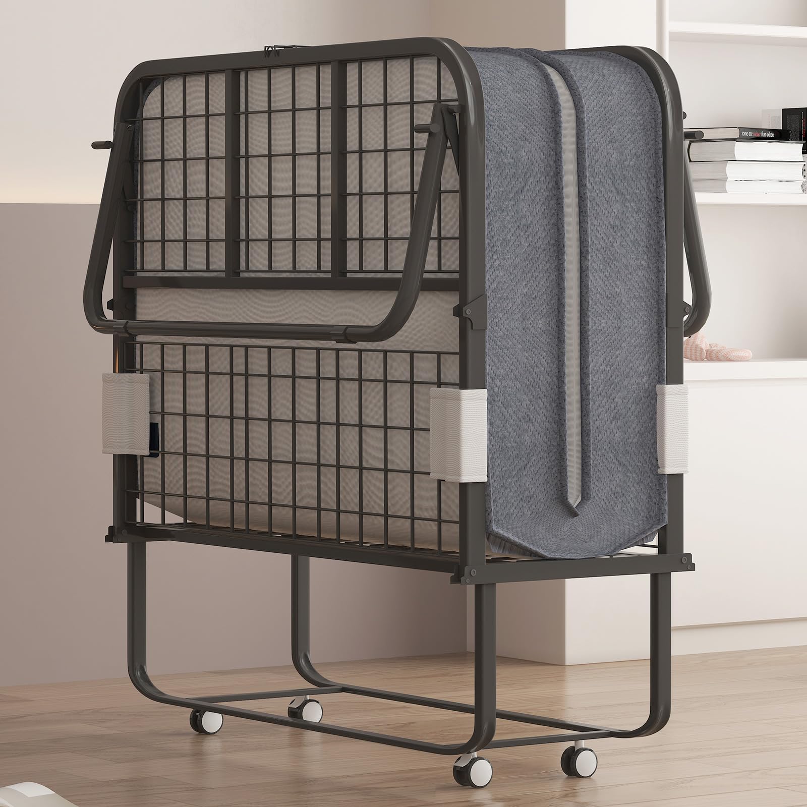 **Foldable Twin Size Bed with 4