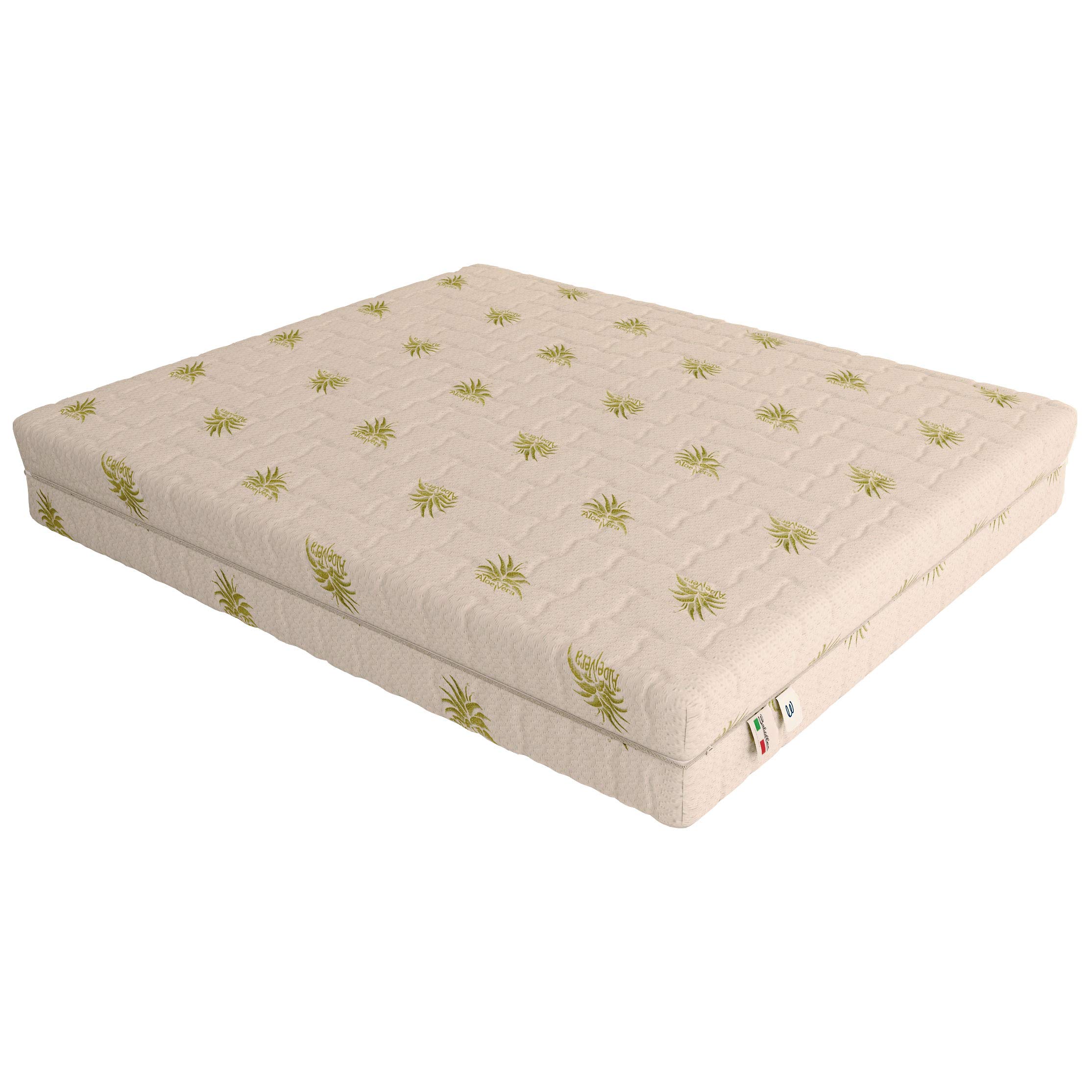 Baldiflex Emporio - 70x200x25cm Memory Foam Mattress with Aloe Vera Cover, Cooling Gel Infused Viscoelastic Mattress for Back Pain Relief - Perfect for Bedrooms, Guest Rooms & Dormitories