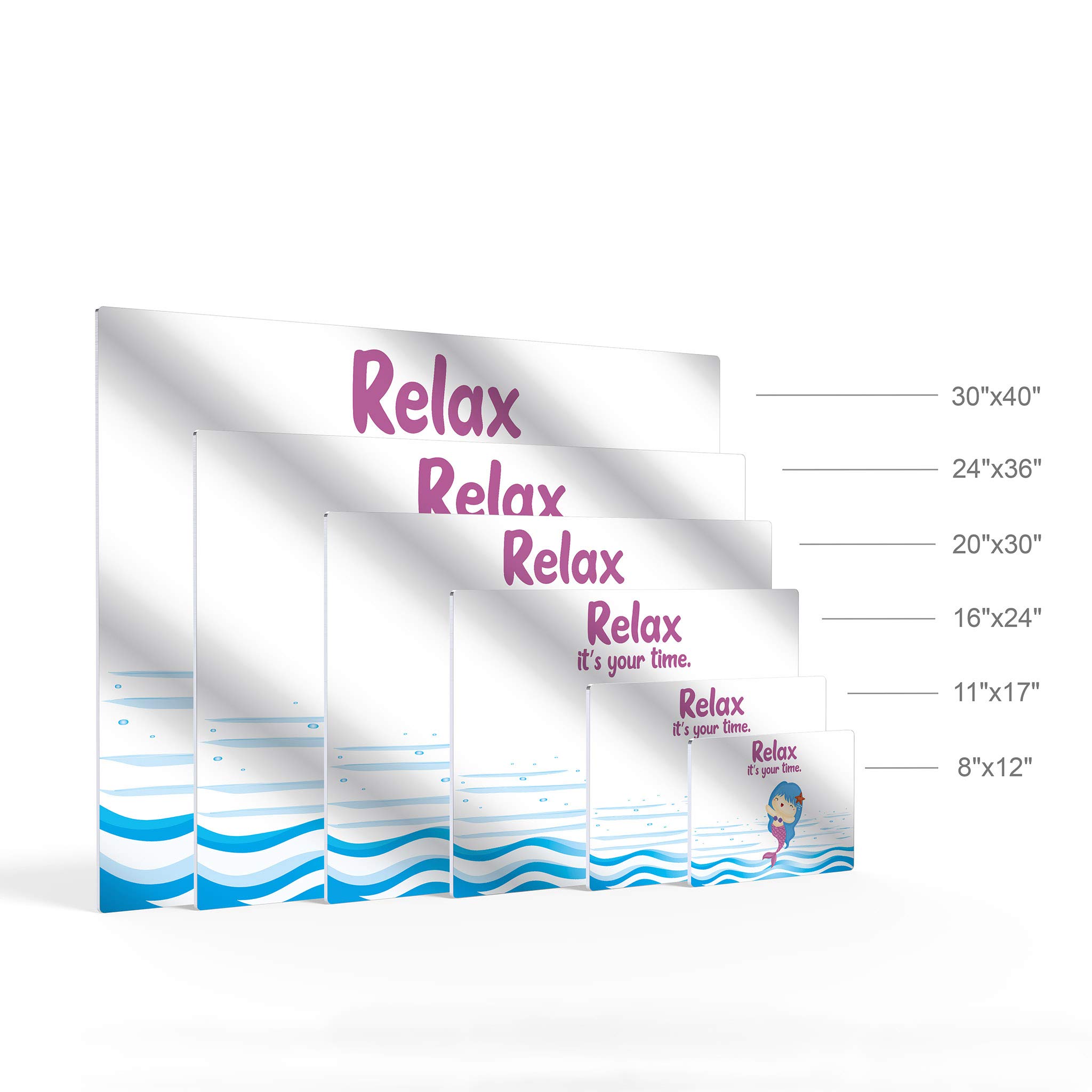 Funny Bathroom Wall Art - 'Relax It's Your Time' Quote Metal Print | Kids & Nursery Decor | Ready to Hang 8x12 | Made in USA | Perfect for Bathrooms, Powder Rooms & Home Offices