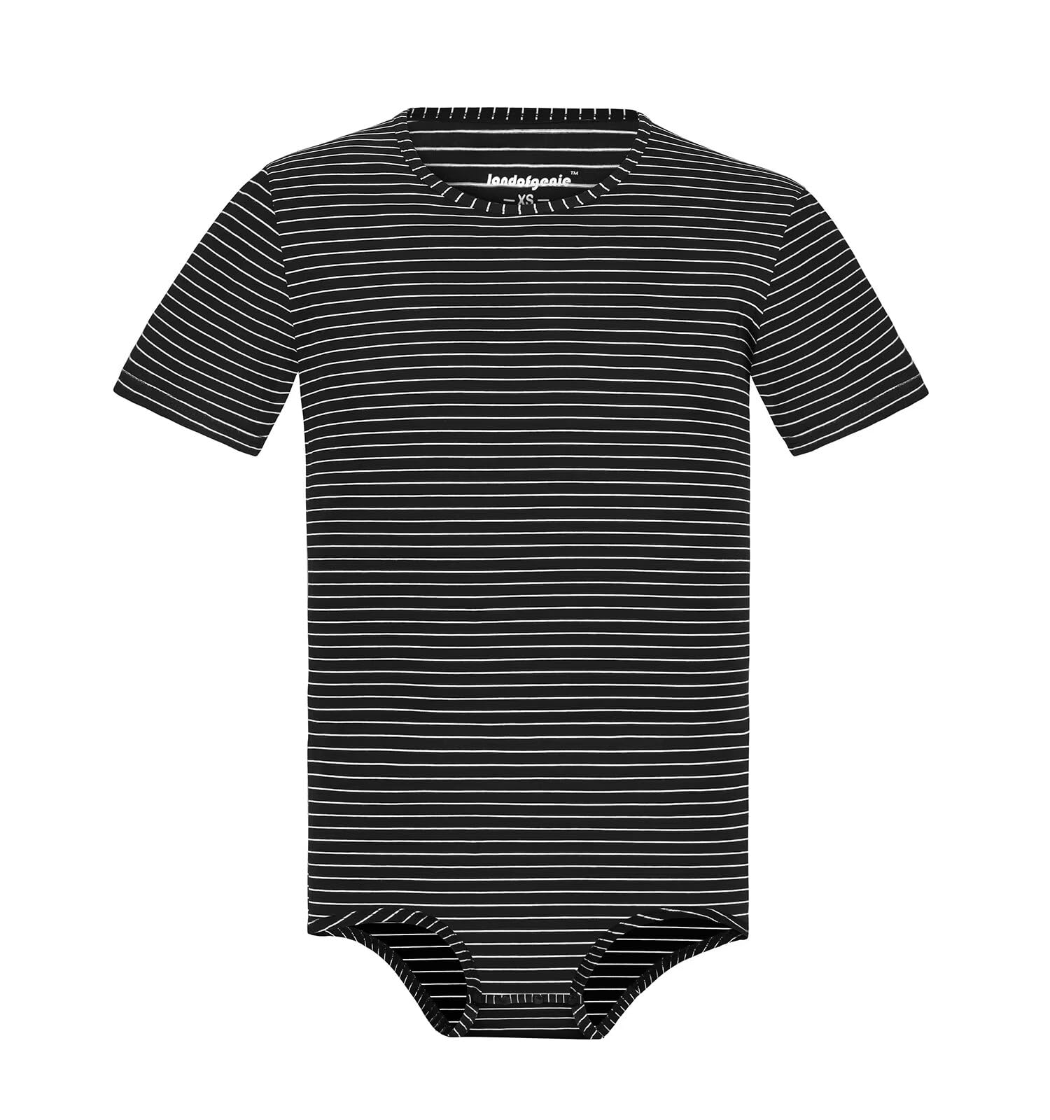 Men's Short Sleeve Striped Romper Pajama - Comfortable One-Piece Sleepwear for Lounge & Home Wear - Perfect for Sleepovers, Relaxing at Home, and Summer Nights