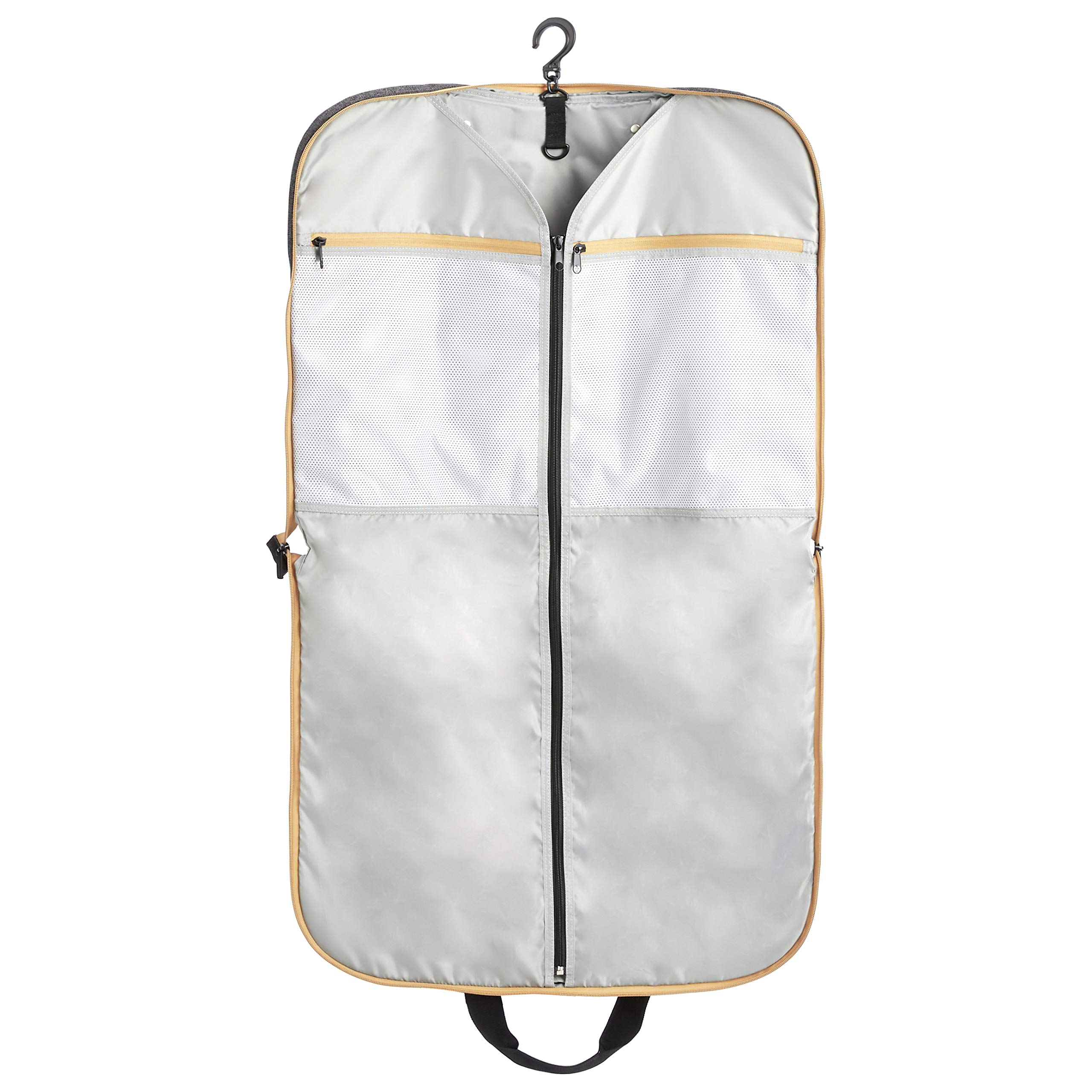 Amazon Basics Urban Garment Bag for Travel - Dark Grey Suit Cover with Zipper Closure, Perfect for Business Trips, Weddings & Formal Events