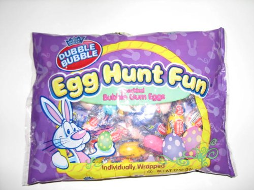 Dubble Bubble Speckled Bubble Gum Eggs - Fun Easter Egg Hunt Treats for Kids, Party Favors & Holiday Candy Gifts