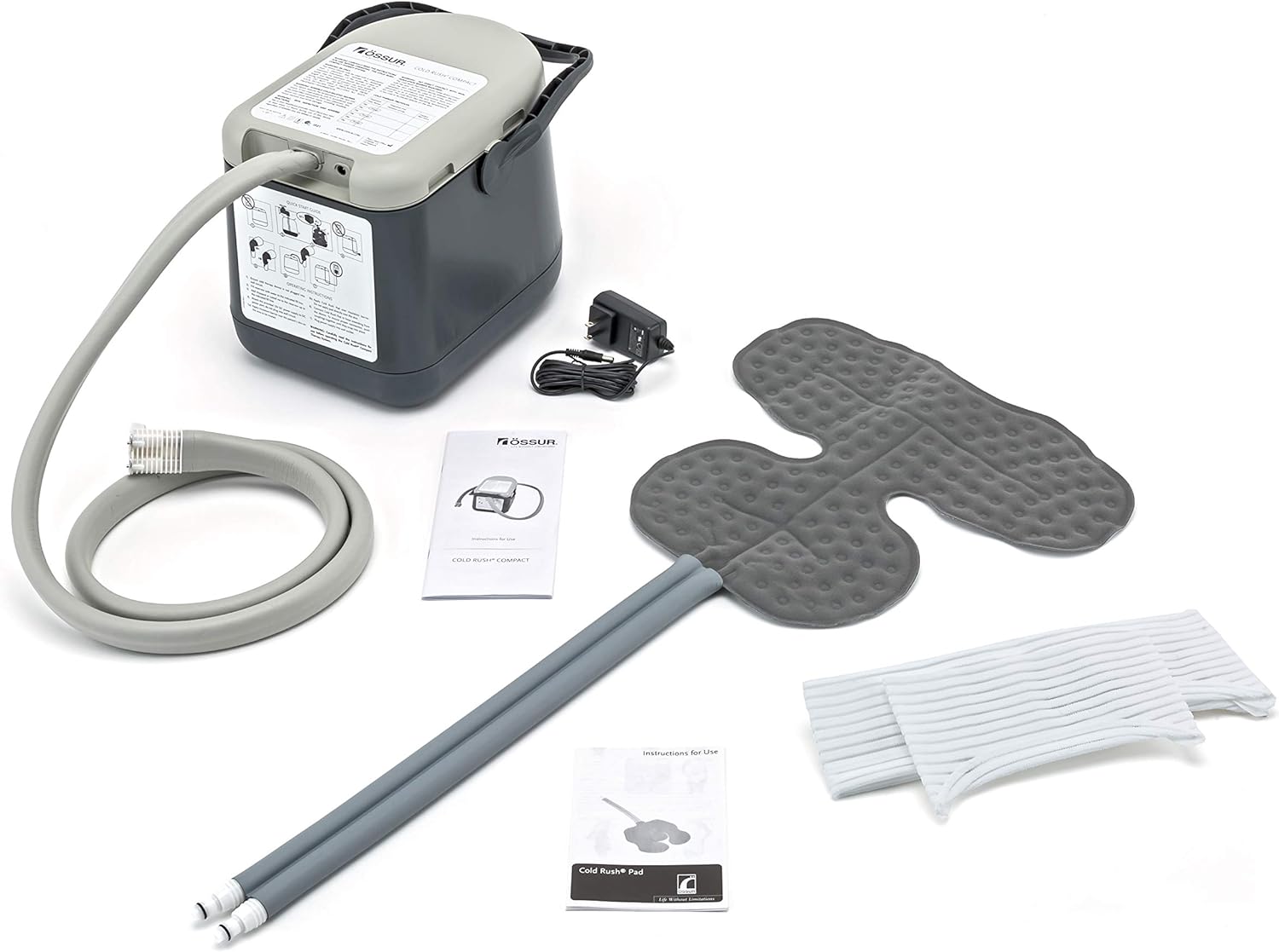 Ossur Cold Rush Compact Cold Therapy Machine System with Pads - Portable Ice Therapy for Knee, Shoulder & Joint Pain Relief - Perfect for Post-Surgery Recovery & Sports Injuries