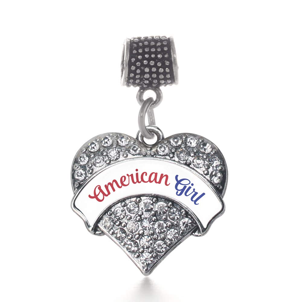 Inspired Silver - Sterling Silver Pave Heart Charm Bracelet with Cubic Zirconia | Elegant Jewelry Gift for Women, Valentine's Day, Anniversary | Perfect for Layering, Everyday Wear & Special Occasions