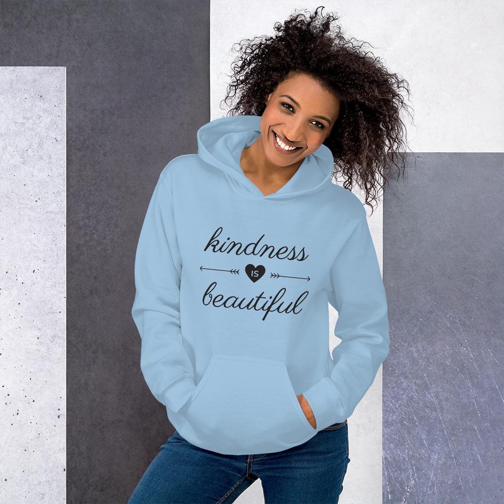 Kindness Matters Boho Beautiful Hoodie Sweater - Positive Affirmation Yoga Pullover - Love Happy Hippie Sweatshirt - Boho Clothing Winter Wear for Yoga, Meditation & Cozy Loungewear