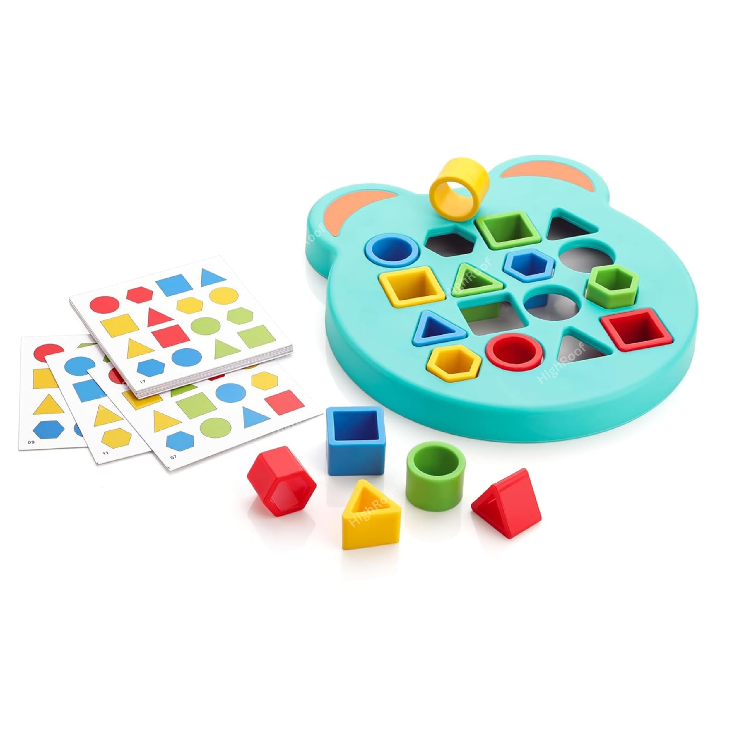 Montessori Geometric Shape Matching Puzzle Toy - Educational Wooden Blocks for Kids, Boys & Girls - Fun Interactive Learning Game for Toddlers - Perfect for Preschool, Homeschool & Early Childhood Development