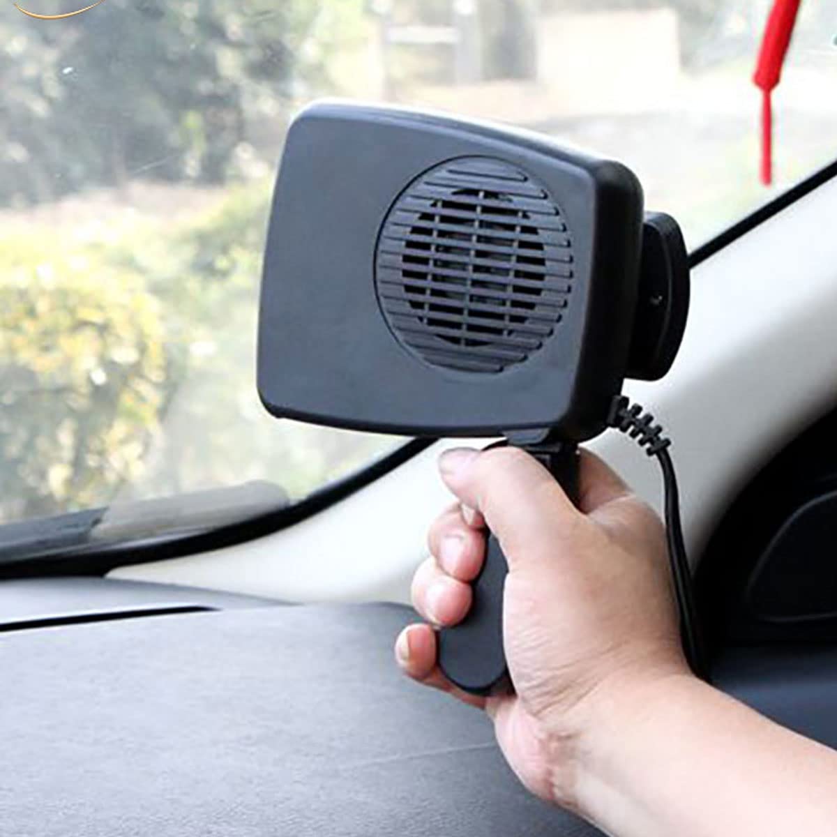 12V 200W Portable Car Heater & Defroster - Fast Heating & Cooling Fan with Cigarette Lighter Plug - Ideal for Winter Driving, Windshield Defogging, and Cabin Warming