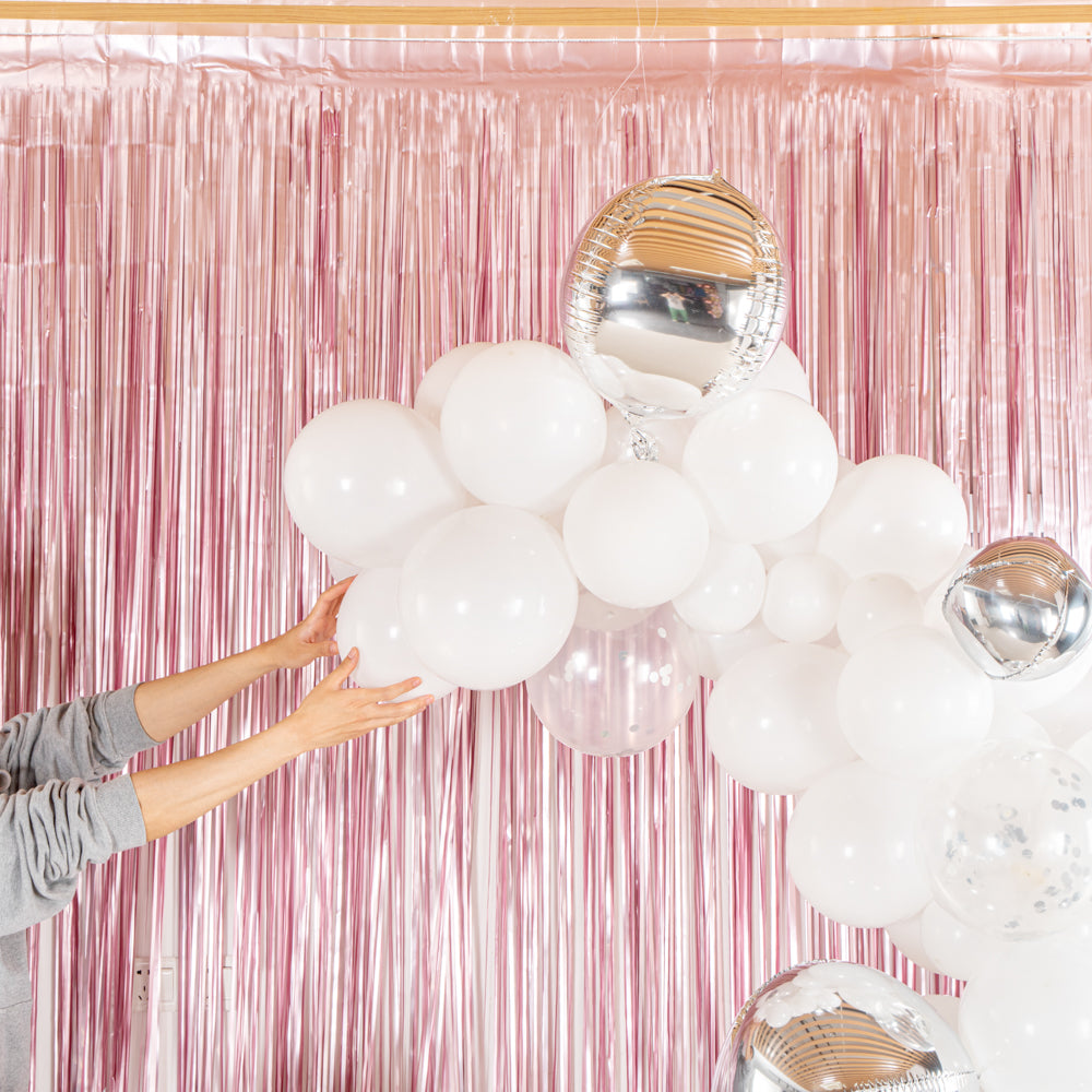 Balloonify White and Silver Balloon Arch Garland Kit - 125 Pieces for Party Decorations | Perfect for Weddings, Birthdays & Baby Showers