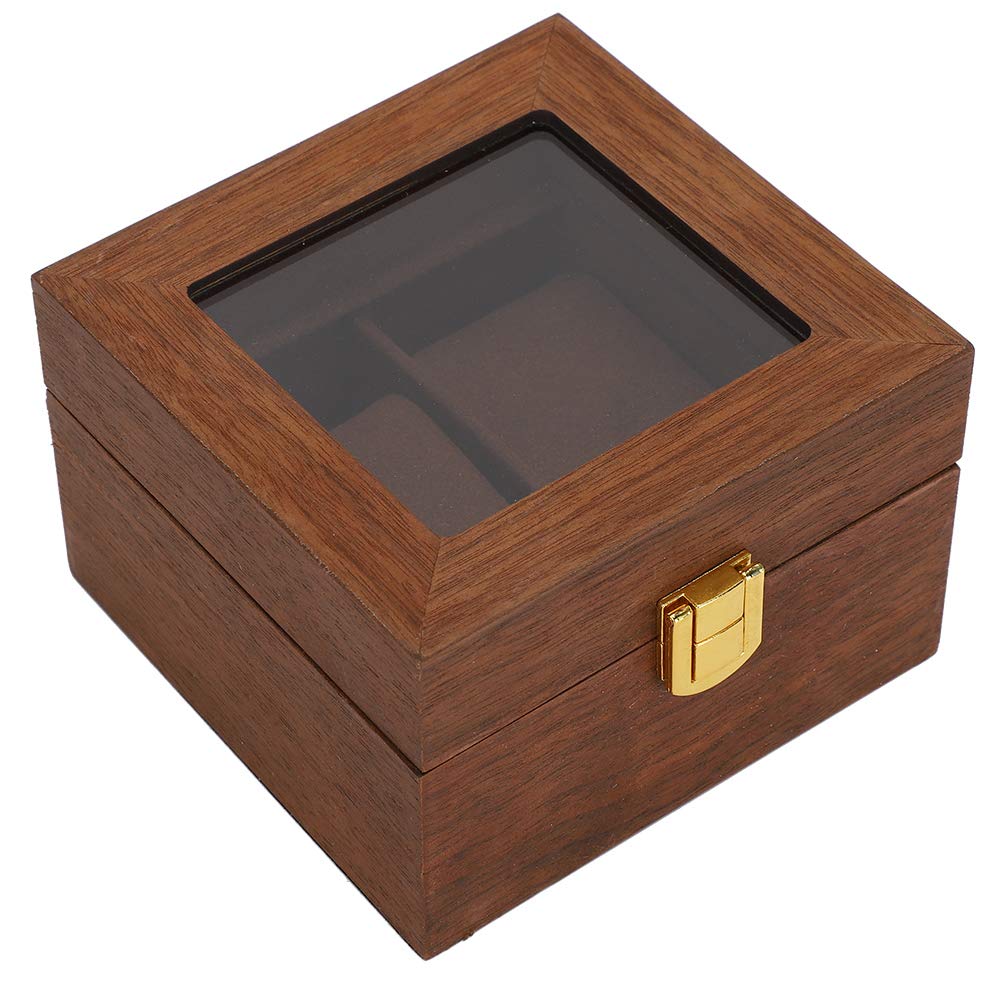2 Slot Wooden Watch Storage Box - Premium Watch Display Case with Clamshell Design, Perfect Watch Organizer & Gift Box for Men and Women - Ideal for Jewelry Storage, Watch Collection, and Luxury Gift Presentation