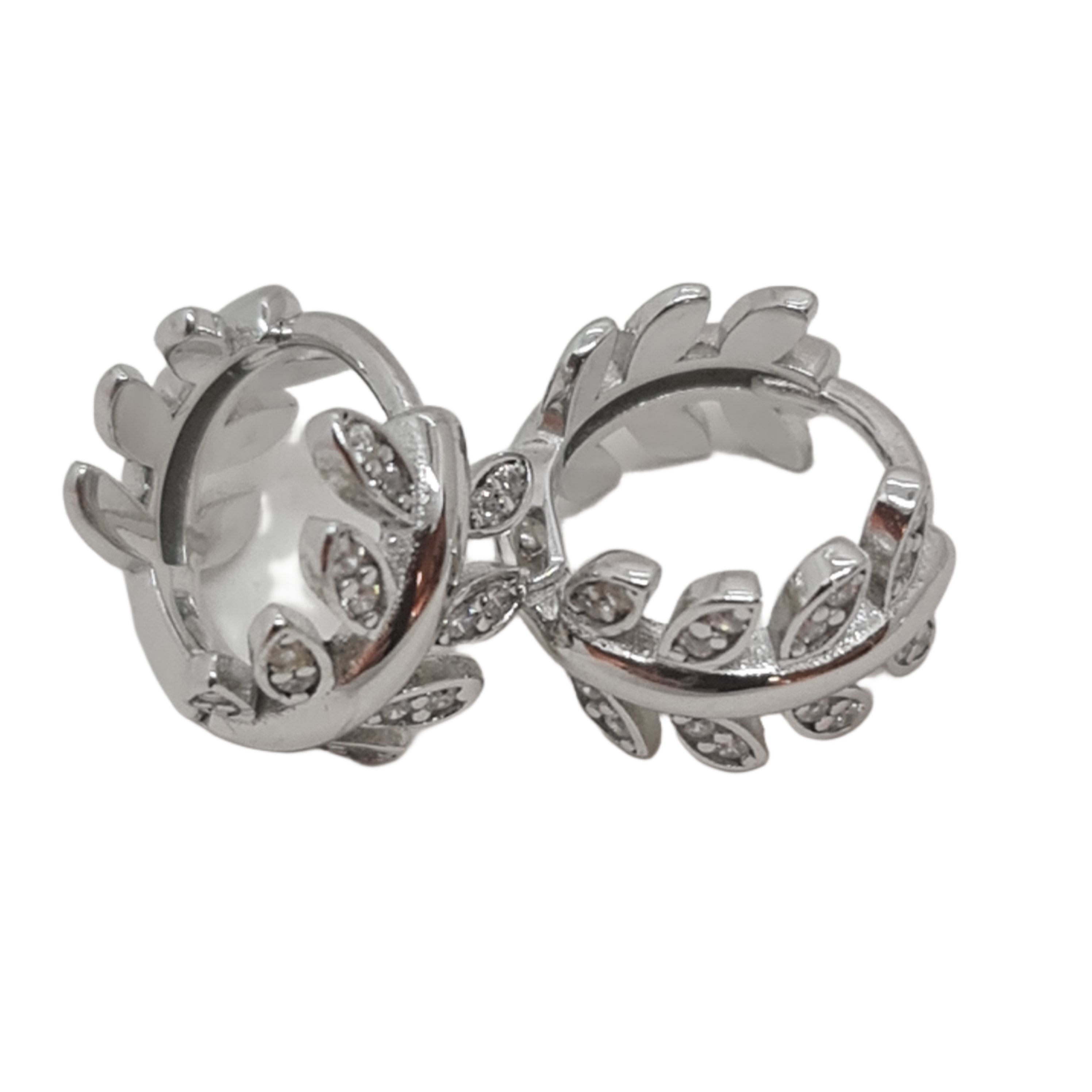 Olive Leaf Huggie Hoop Earrings - Dainty Gold Plated Leaf Design for Women - Perfect for Everyday Wear, Parties & Gifts