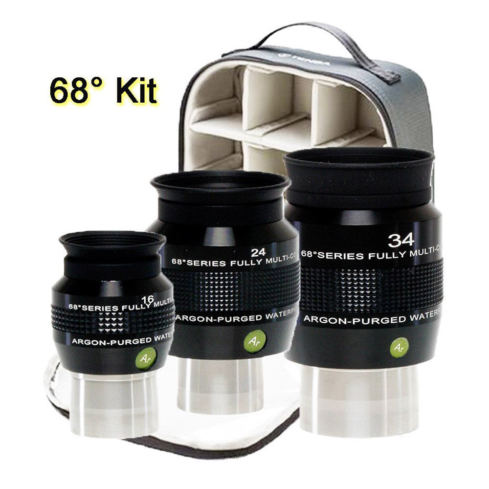Explore Scientific 68 Degree Wide Angle Eyepiece Kit with Protective Case - Premium Telescope Accessories for Astronomy Observation & Stargazing