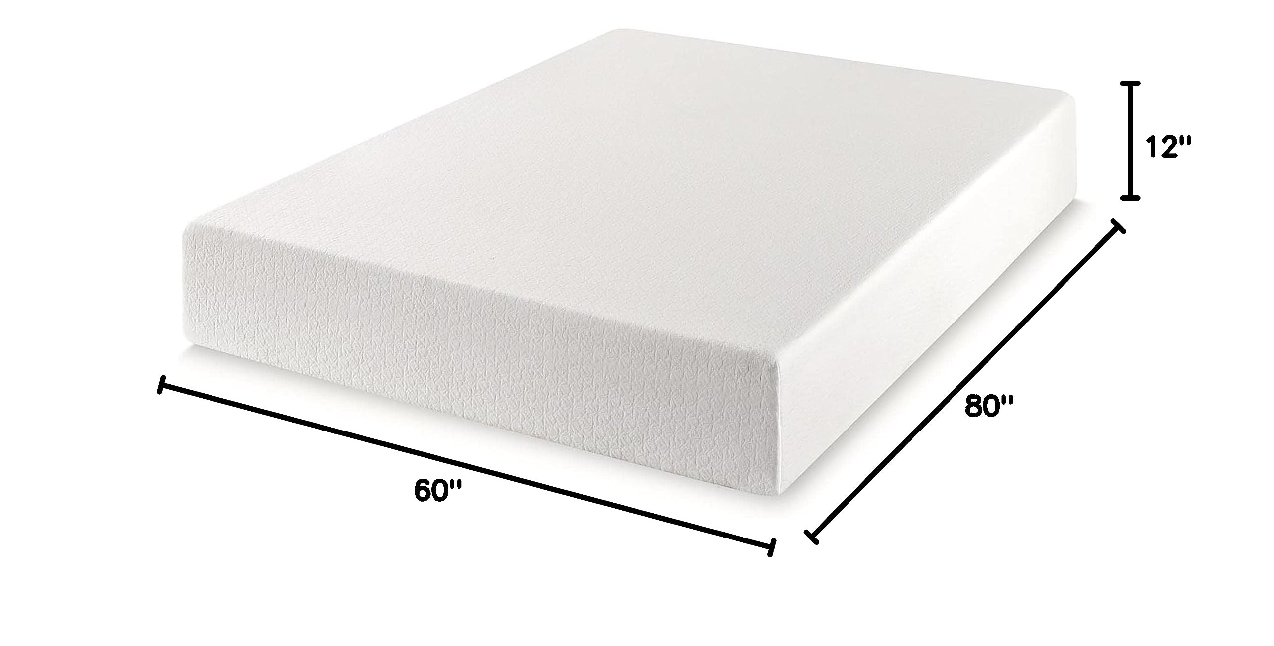 12 Inch Queen Mattress in a Box - Green Tea Memory Foam, Medium Firm Support, CertiPUR-US Certified | Best Price Mattress for Back Pain Relief & Pressure Relief | Perfect for Guest Rooms, Dorm Beds & Apartment Sleeping